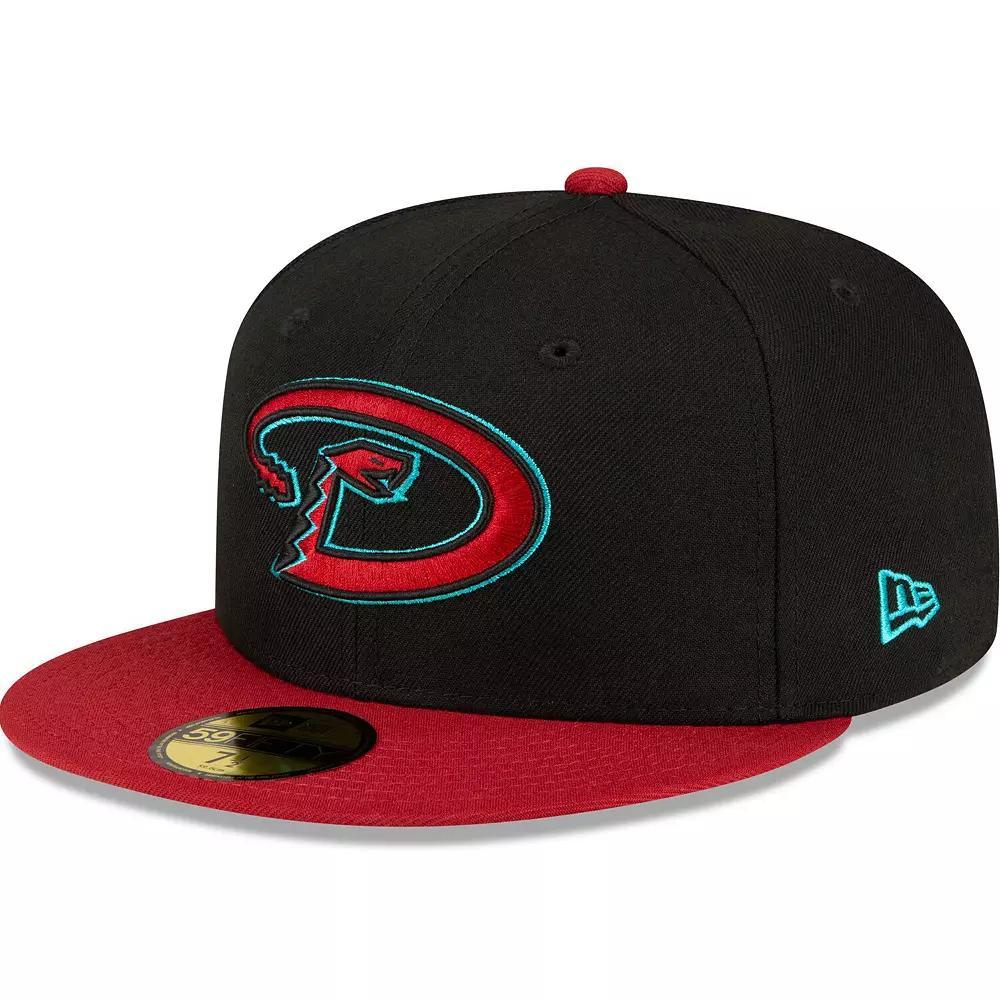Men's New Era  Black/Red Arizona Diamondbacks Road Authentic Collection On-Field 59FIFTY Fitted Hat, Size: 7 7/8 Product Image