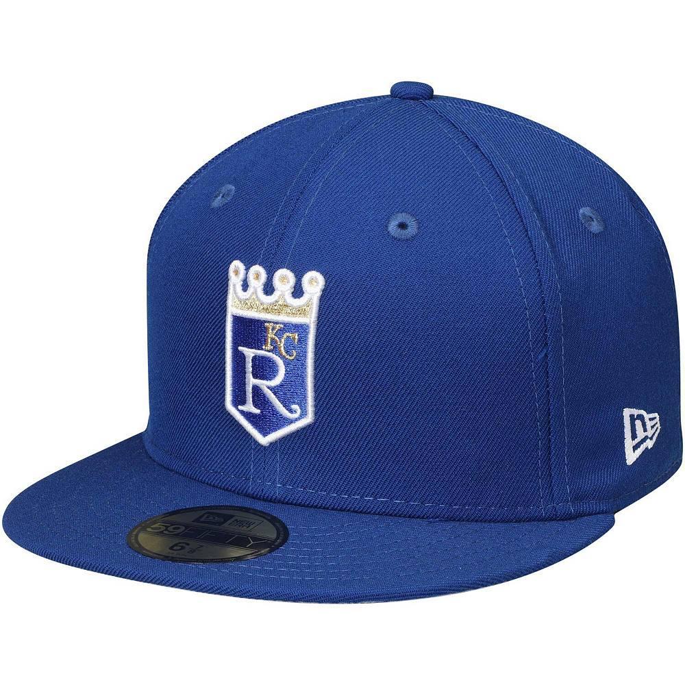 Men's New Era Royal Kansas City Royals Cooperstown Collection Wool 59FIFTY Fitted Hat, Size: 7 1/8, Blue Product Image