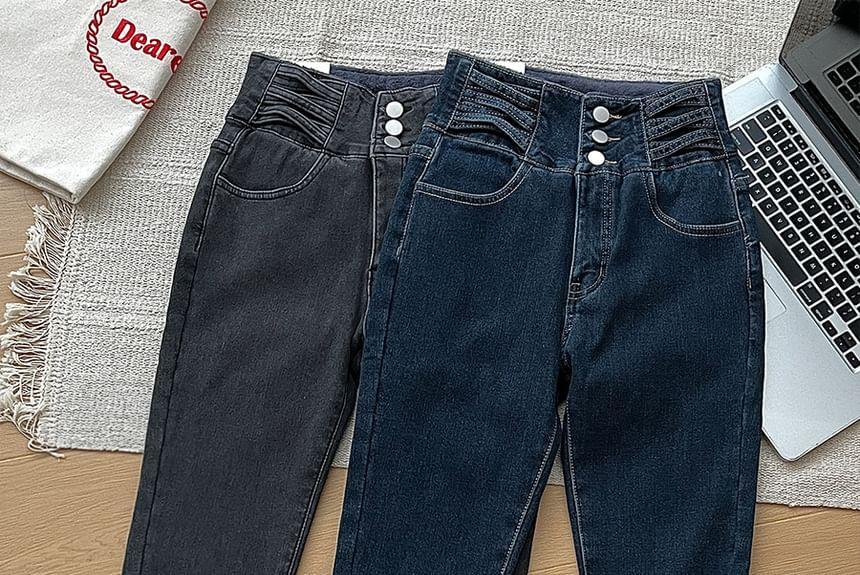 High Waist Skinny Jeans Product Image