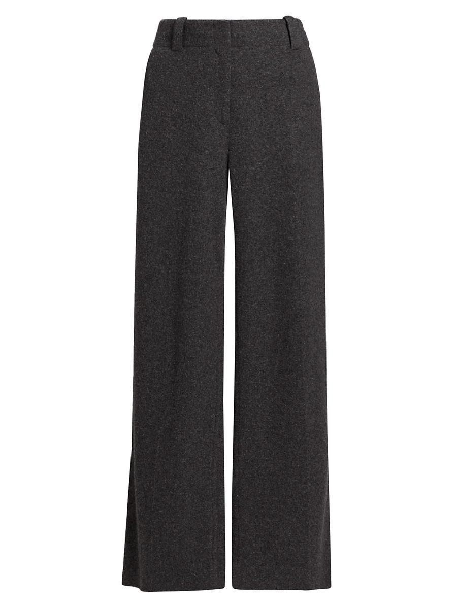 Womens Violet Wool Jersey Wide-Leg Pants Product Image