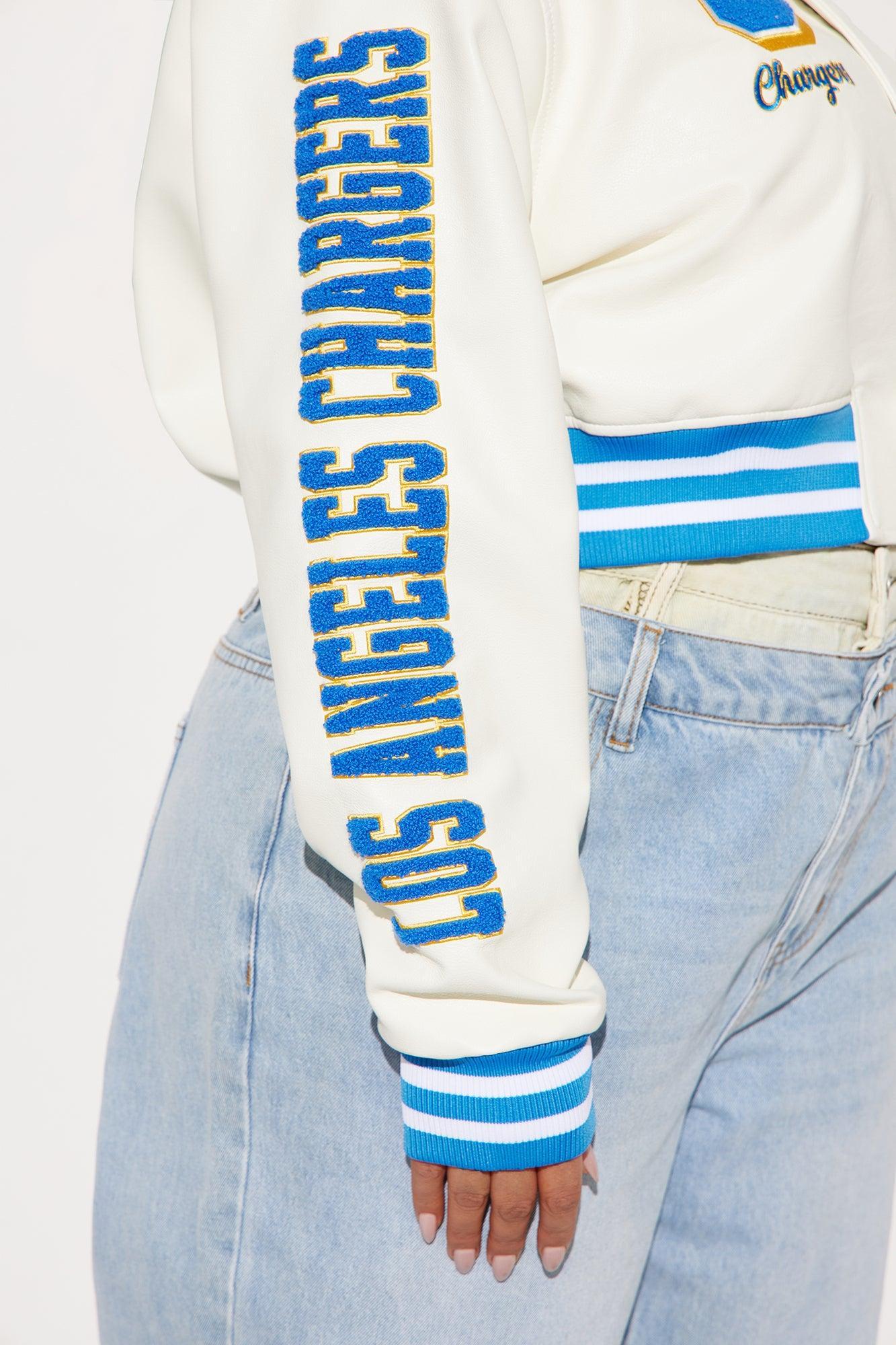 LA Chargers Bomber Jacket - Cream Female Product Image