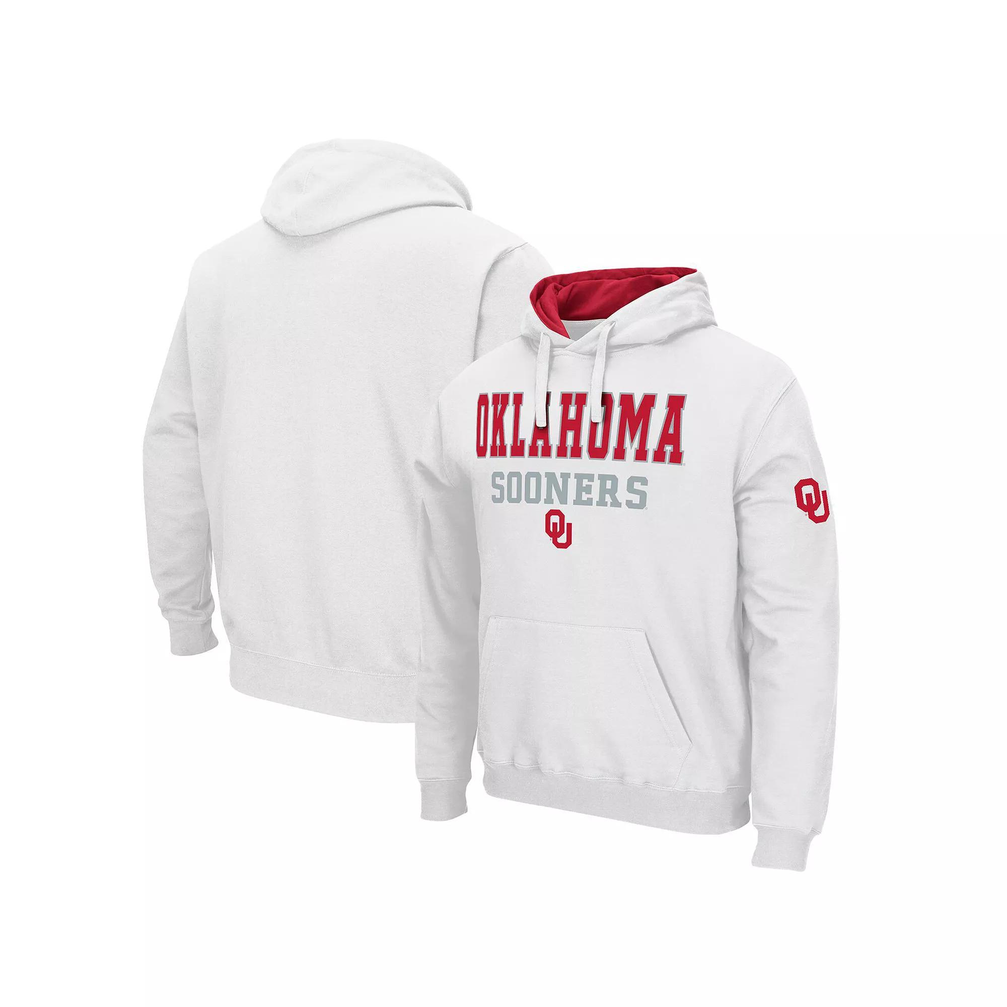 Men's Colosseum White Oklahoma Sooners Sunrise Pullover Hoodie, Size: XL Product Image