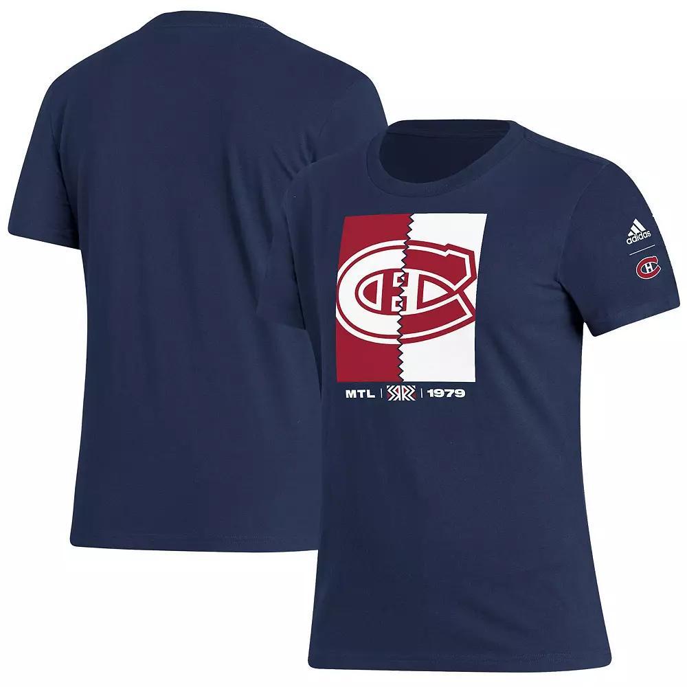 Women's adidas Navy New York Islanders Reverse Retro 2.0 Playmaker T-Shirt, Size: Medium, Isl Blue Product Image