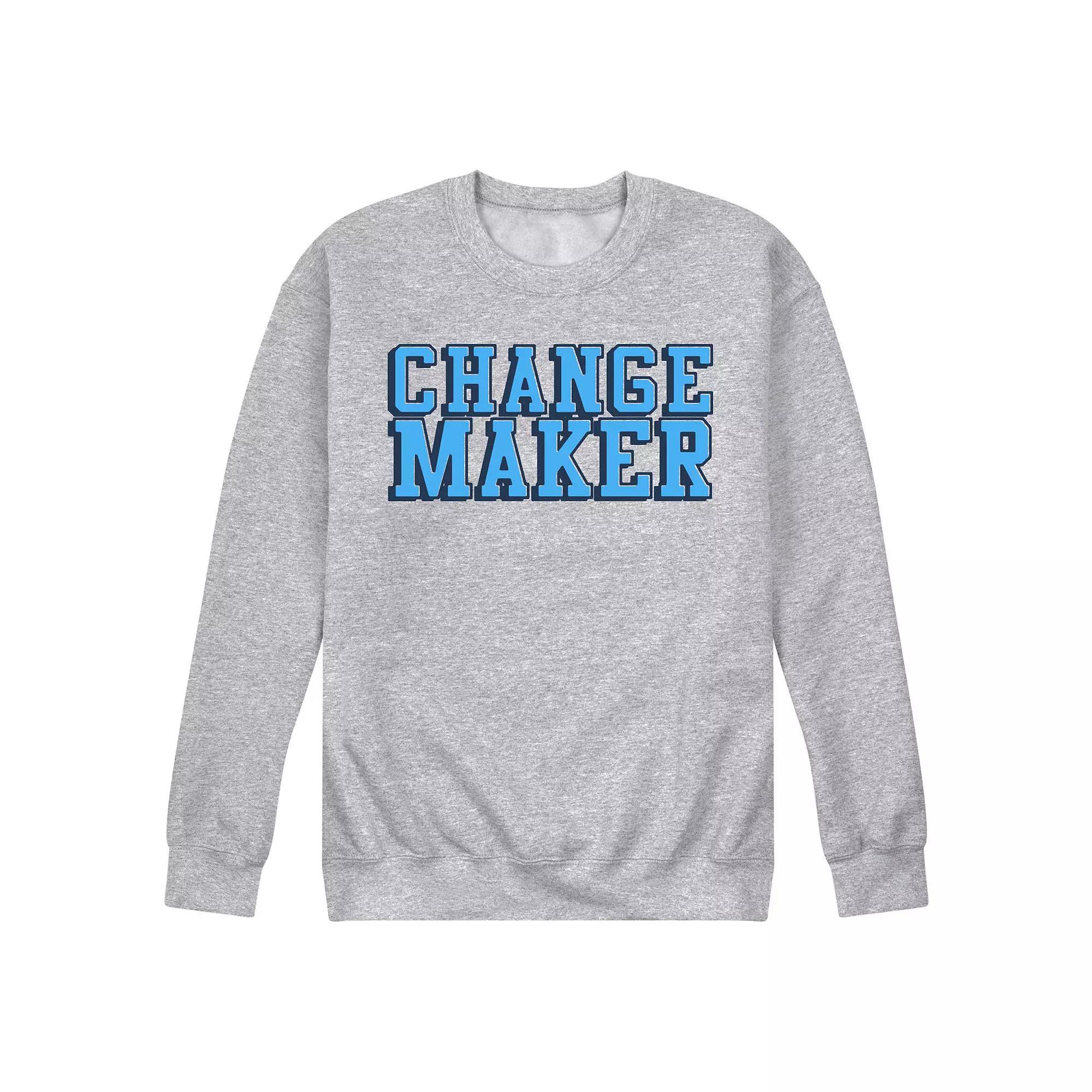 Mens Change Maker Fleece Sweatshirt Grey Gray Product Image