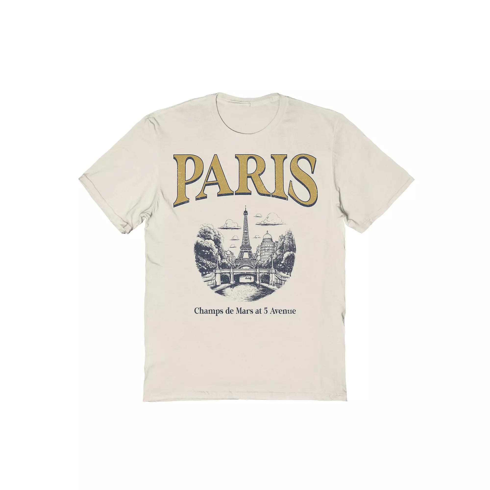 Men's Paris Ochre Graphic Tee, Size: Medium, Natural Product Image