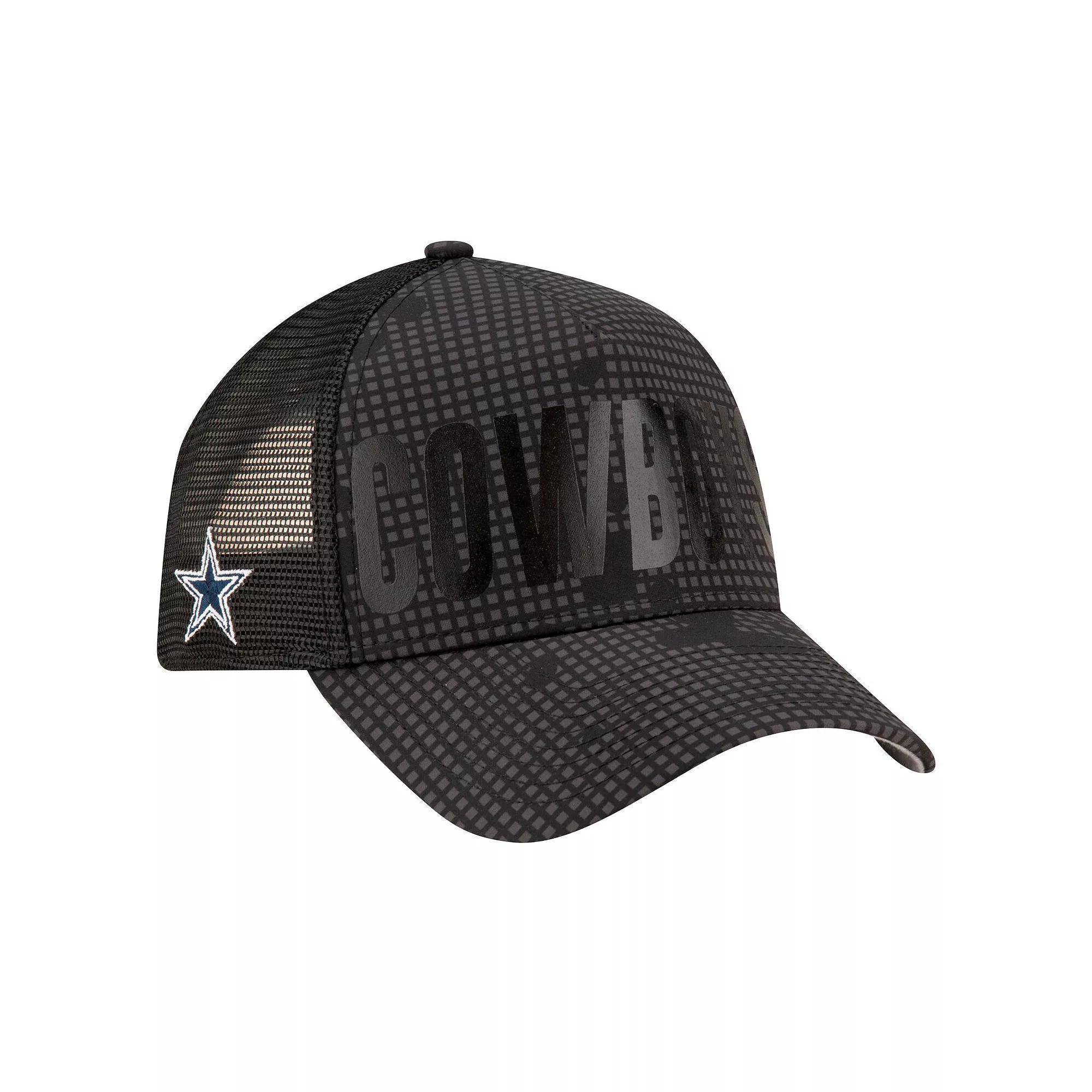 Men's New Era Graphite Dallas Cowboys Midnight Ink Tonal A-Frame 9FORTY Adjustable Hat, Dark G Product Image