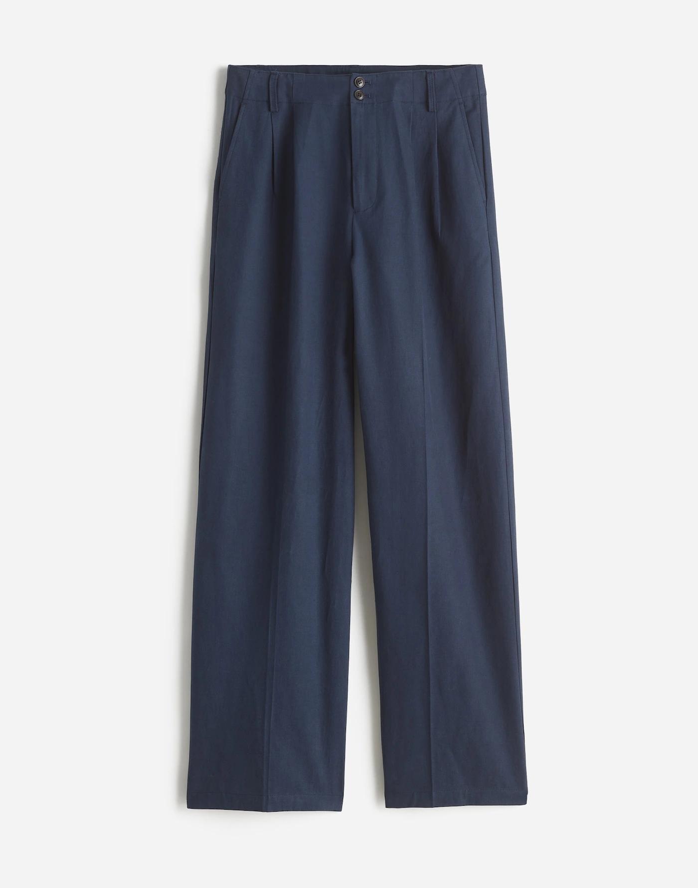 The Harlow Wide-Leg Pant in Drapey Twill Product Image