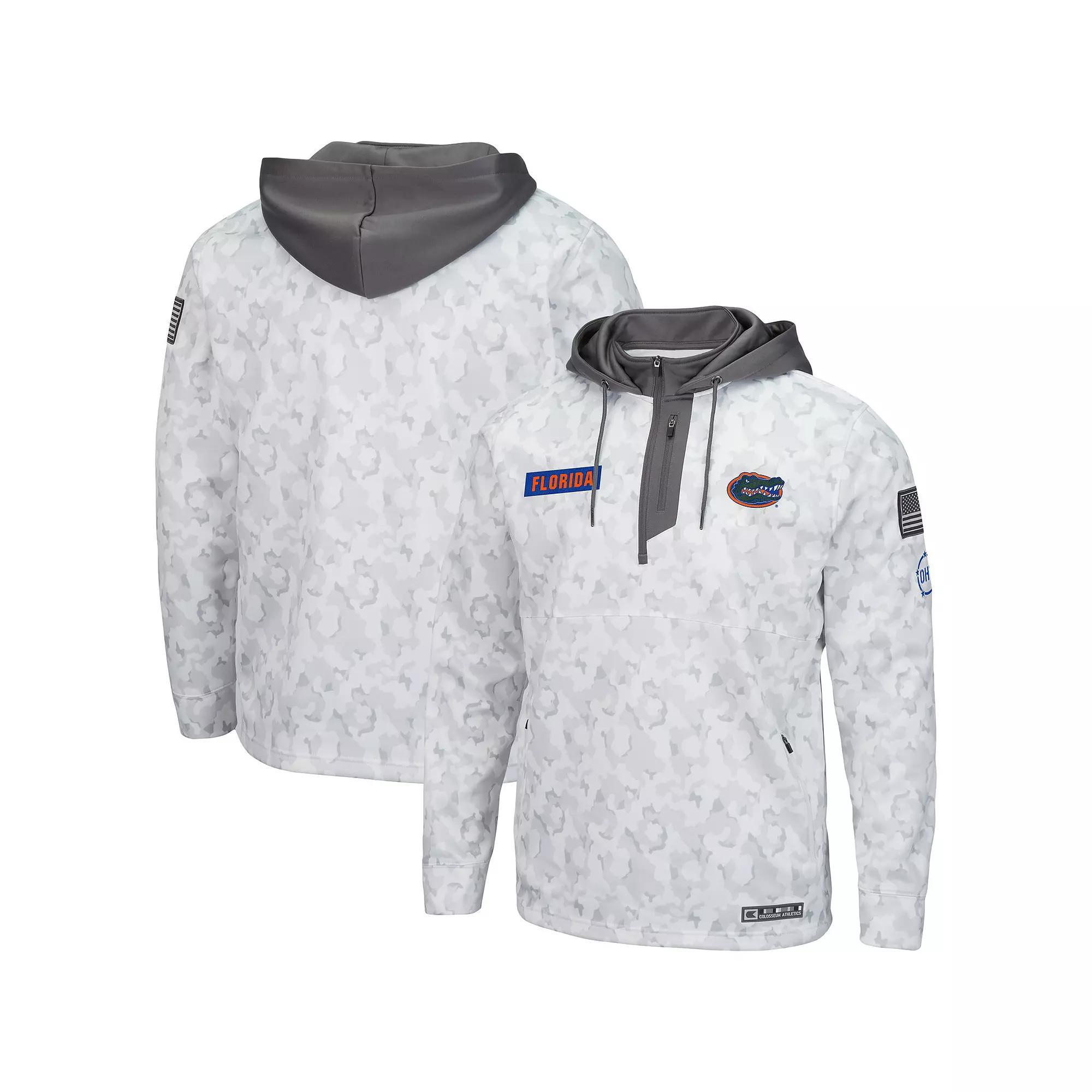 Men's Colosseum Arctic Camo Florida Gators OHT Military Appreciation Quarter-Zip Hoodie, Size: 3XL, Team Product Image