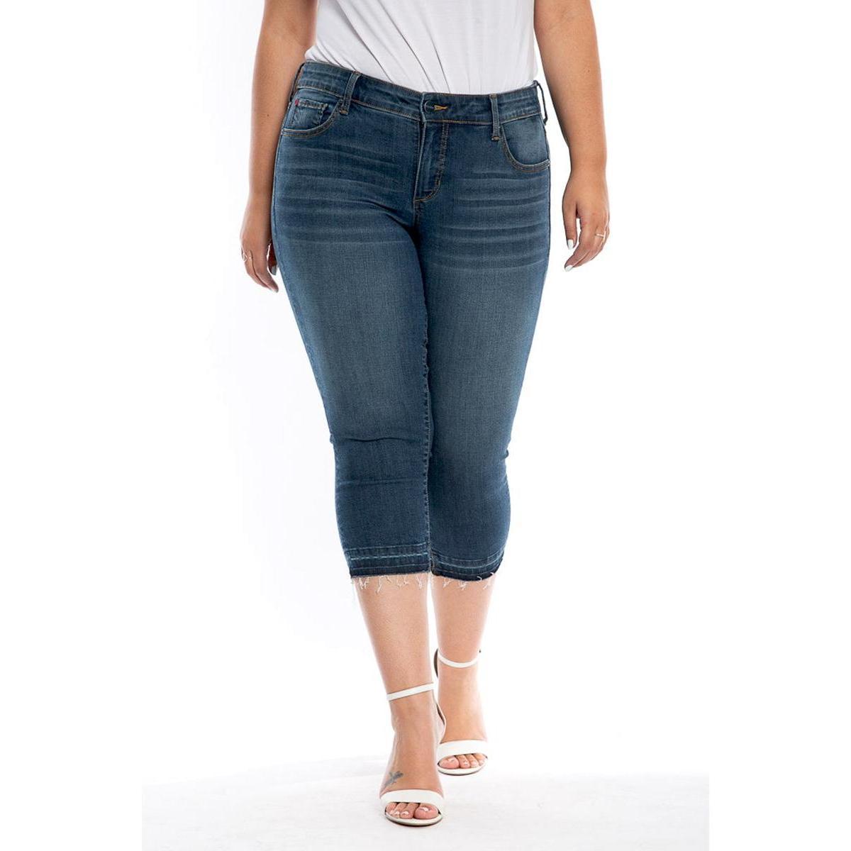 Womens Mid-Rise Crop Jeans Product Image