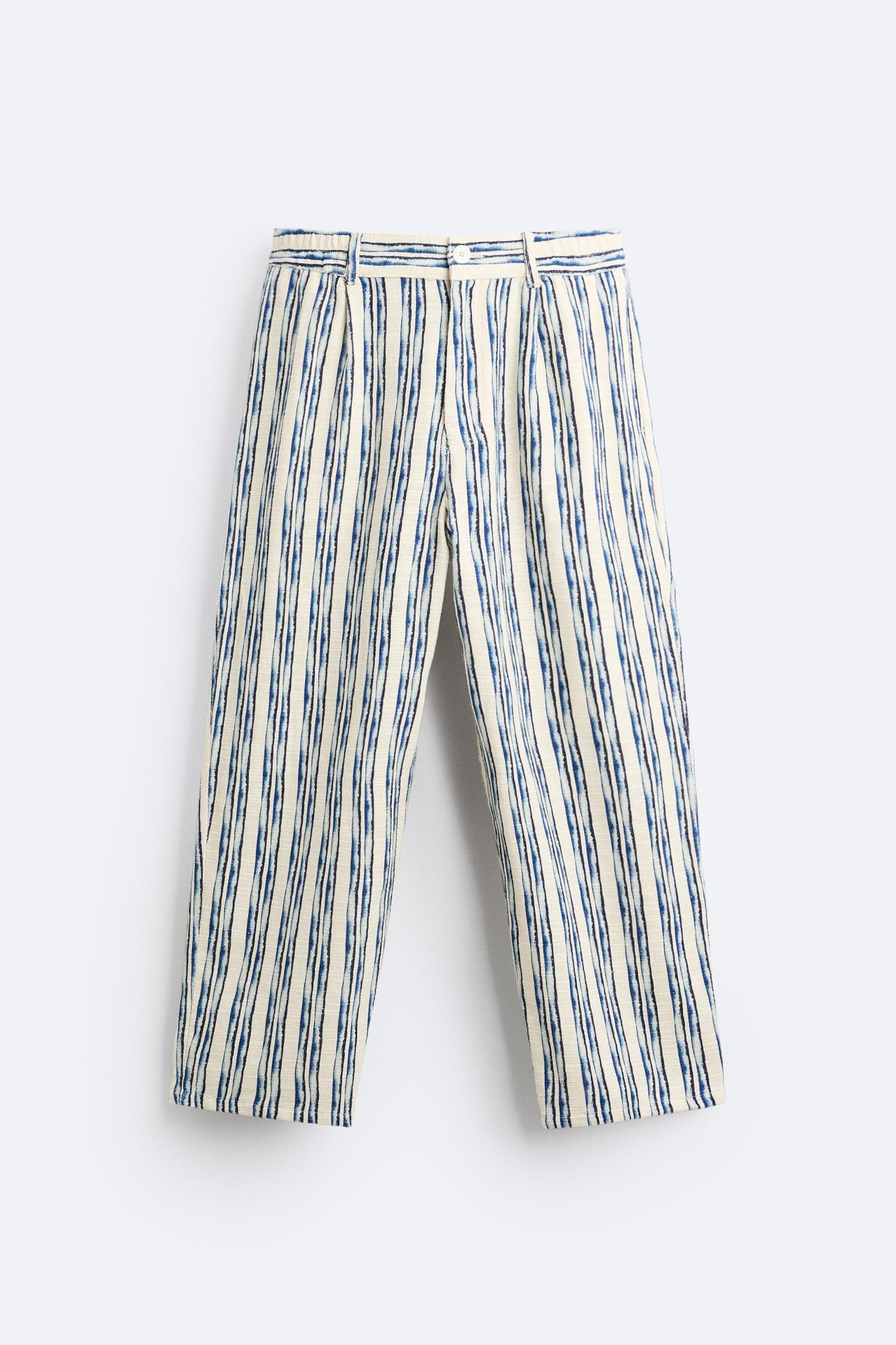 STRIPED JACQUARD PANTS Product Image