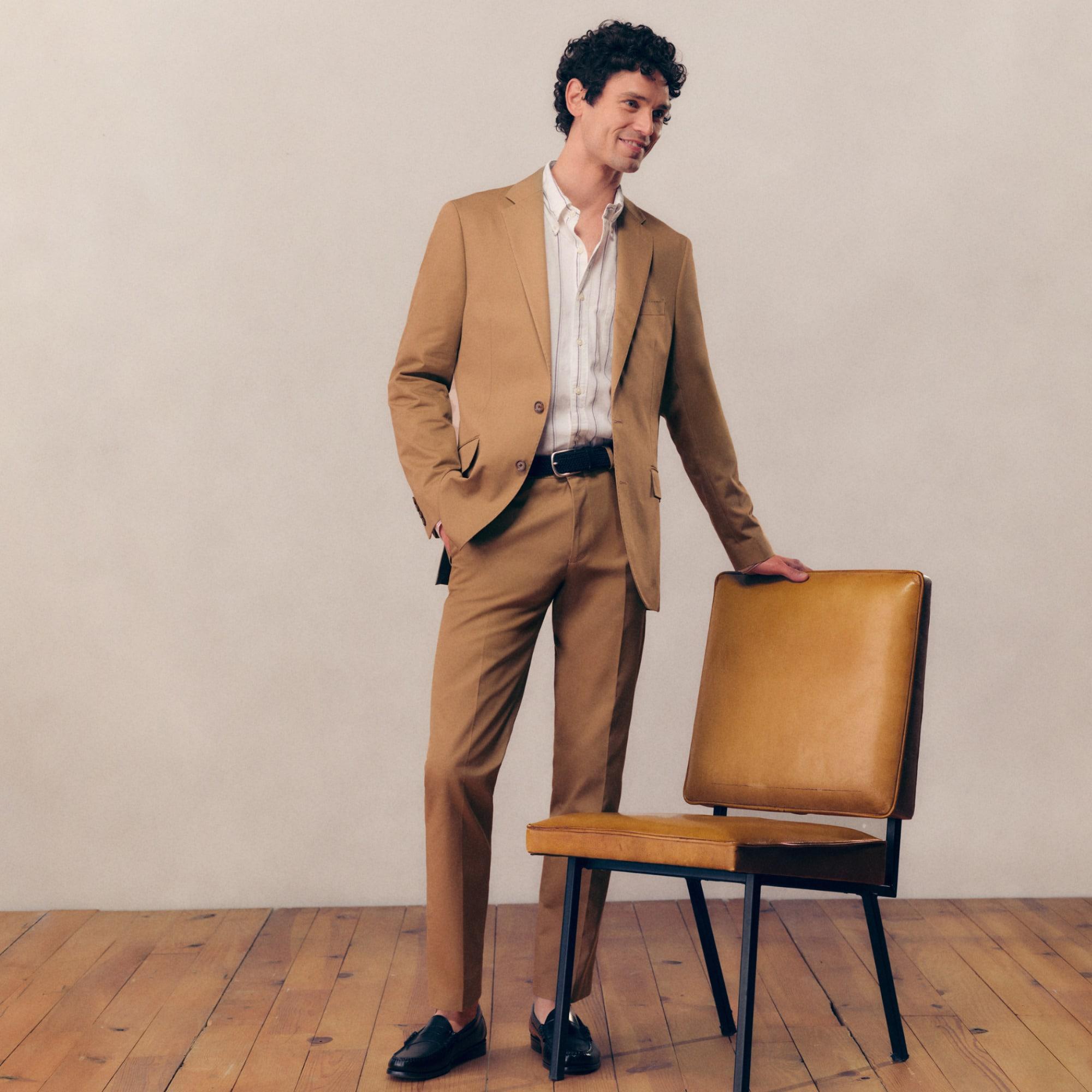 Ludlow Slim-fit suit jacket in Japanese cotton chino Product Image