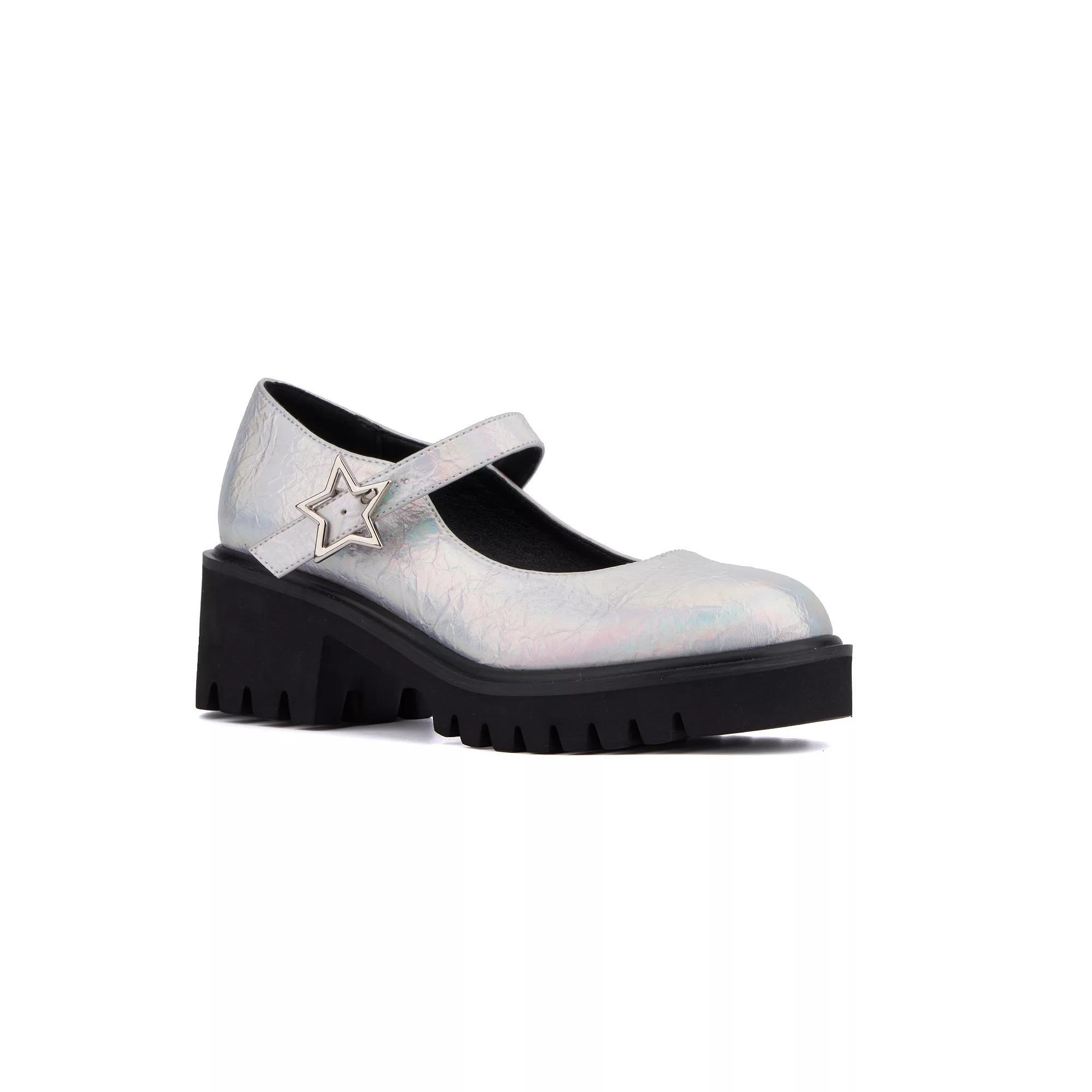 Olivia Miller North Node Women's Maryjane Platform Sandals, Size: 10, Silver Product Image