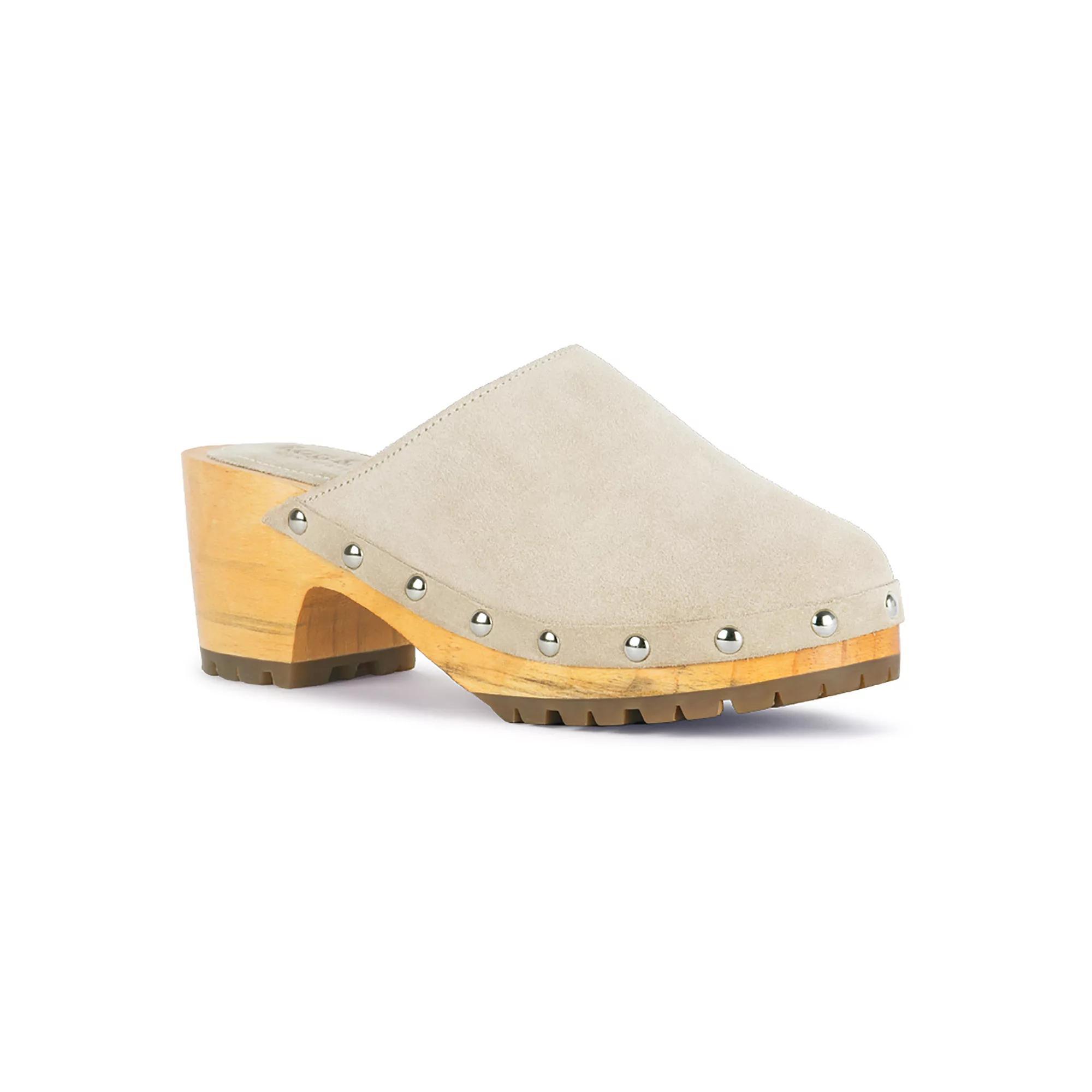 Rag & Co Cedrus Women's Suede Heeled Clogs, Size: 10, Brown Product Image
