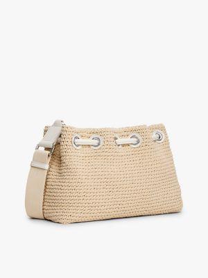 Crochet Drawstring Shoulder Bag Product Image
