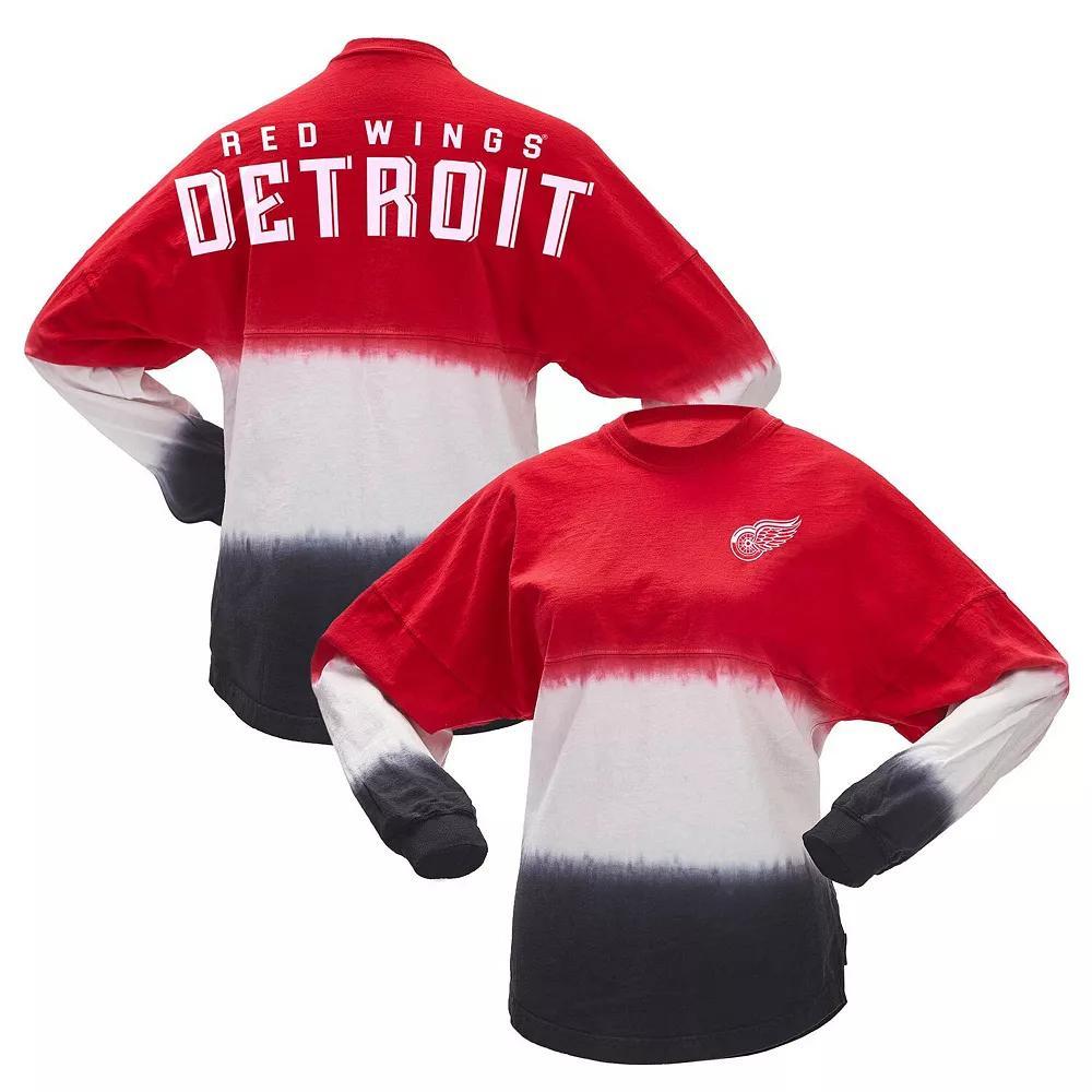Women's Fanatics Branded Red/Black Detroit Red Wings Ombre Long Sleeve T-Shirt, Size: Large Product Image