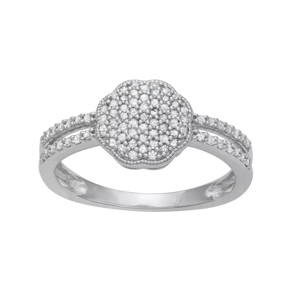 HDI Sterling Silver 1/3 Carat T.W. Diamond Ring, Women's, Size: 6 Product Image