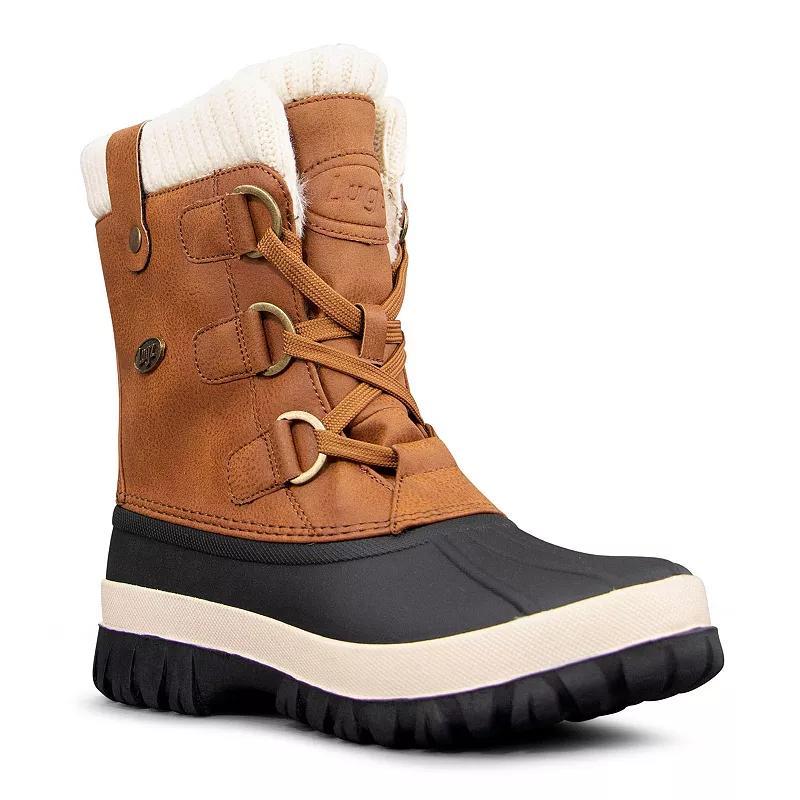 Lugz Stormy Womens Waterproof Winter Boots Roasted Peanut Ivory Product Image