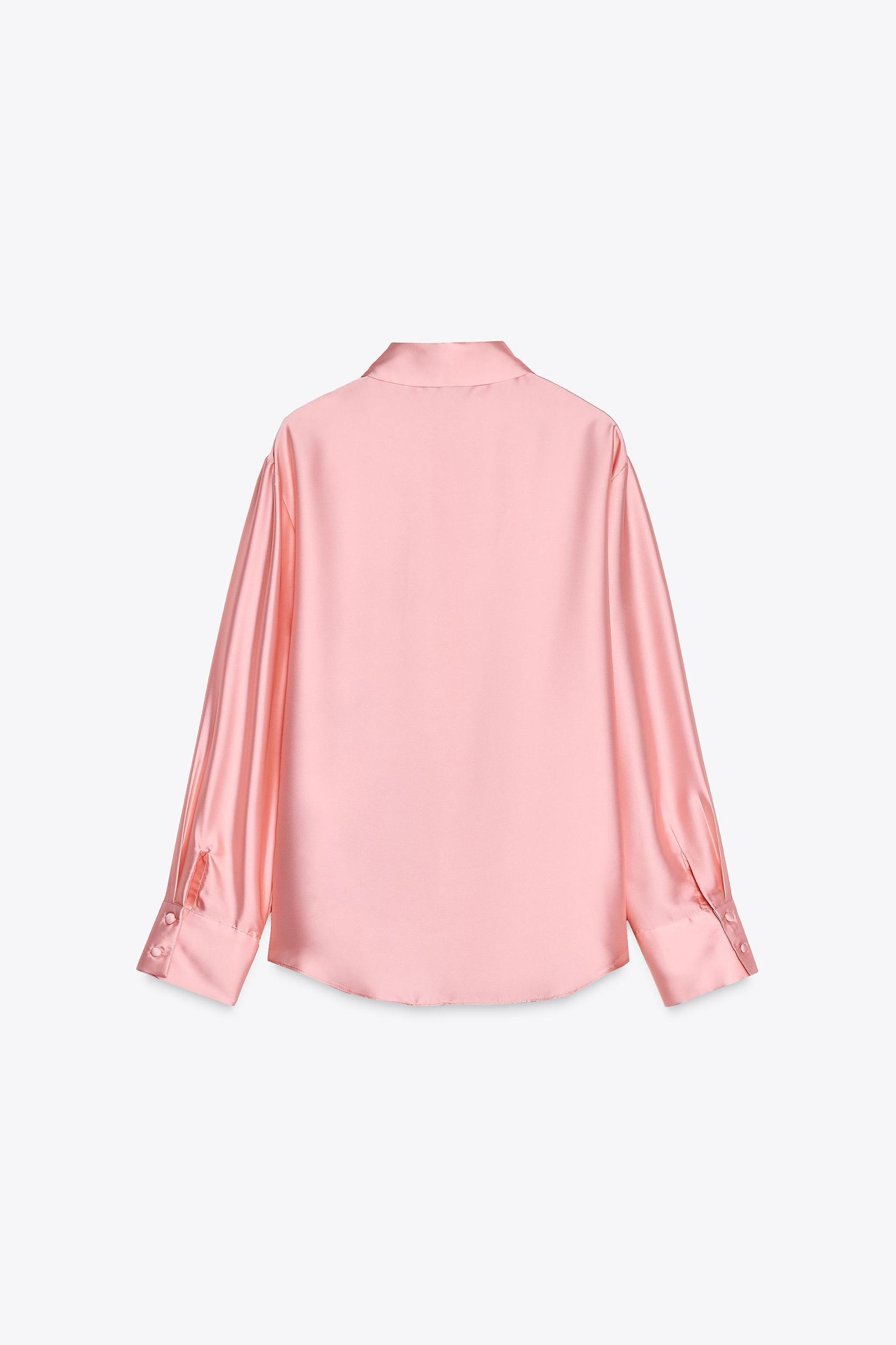 FLORAL PRINT SATIN EFFECT BLOUSE Product Image