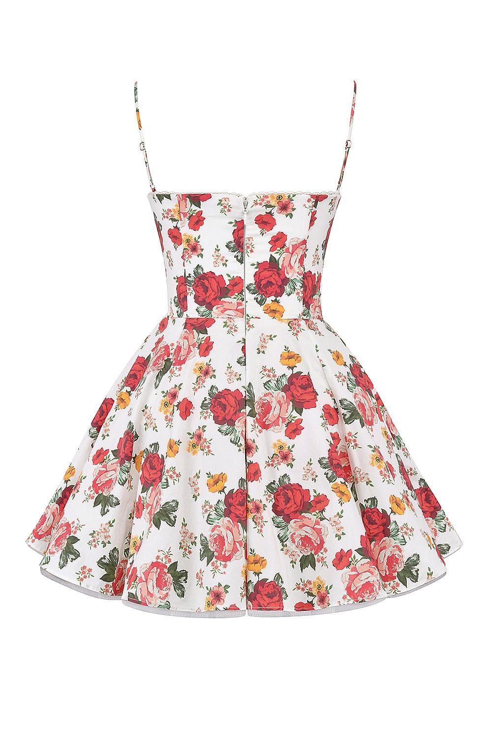 Minimoiselle  italian rose print tulle mini dress Product Image