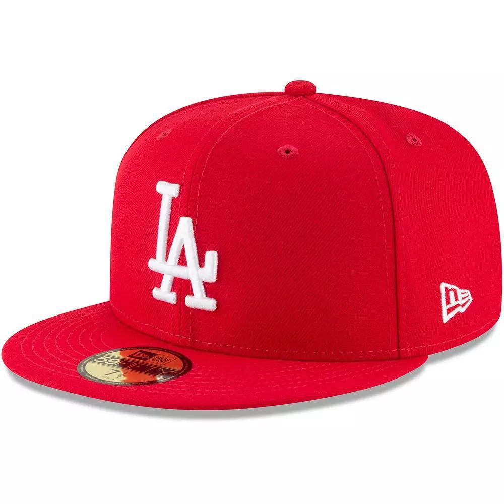 Men's New Era Red Los Angeles Dodgers Fashion Color Basic 59FIFTY Fitted Hat, Size: 7 7/8 Product Image