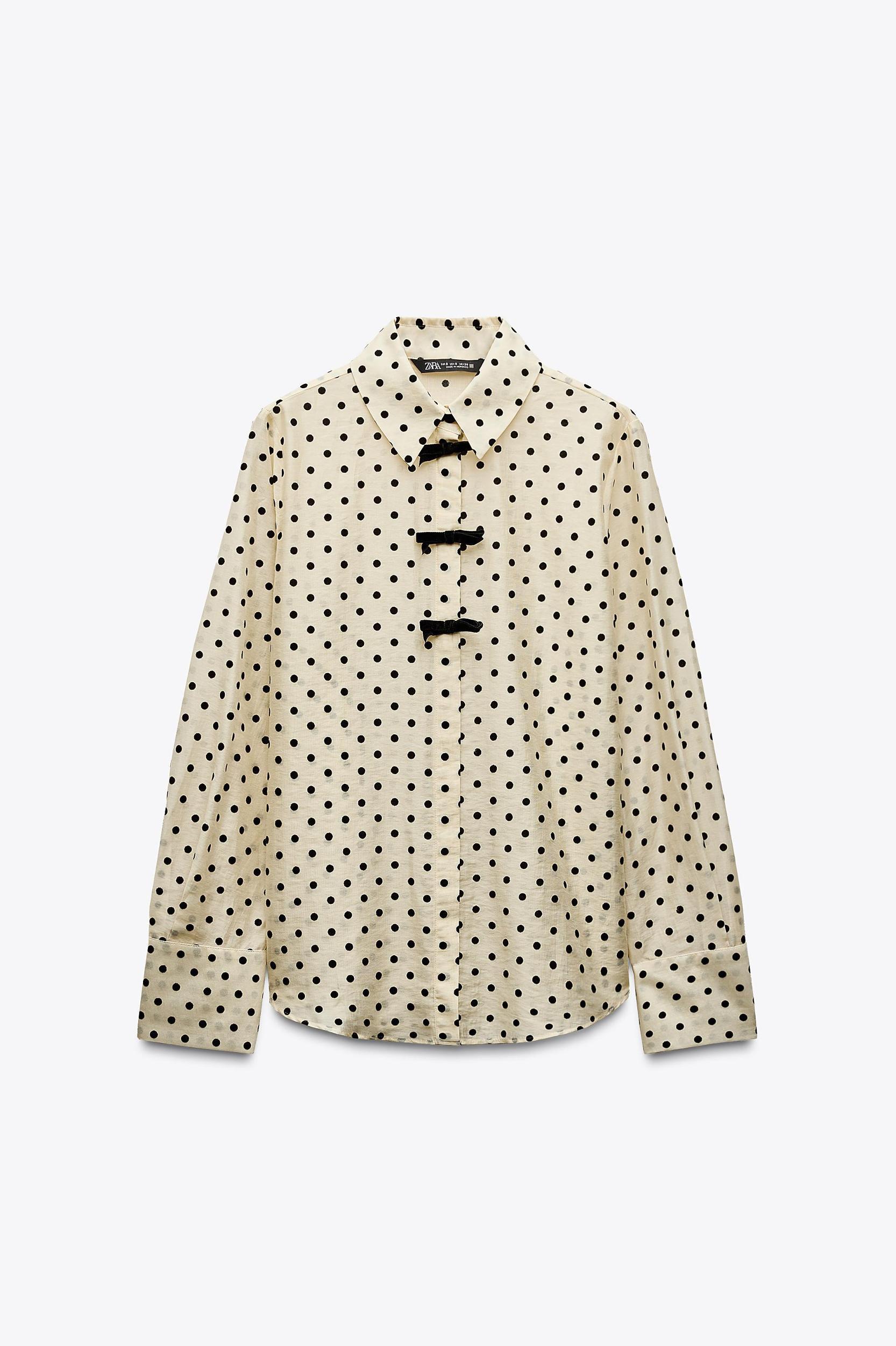 POLKA DOT SHIRT WITH BOWS Product Image