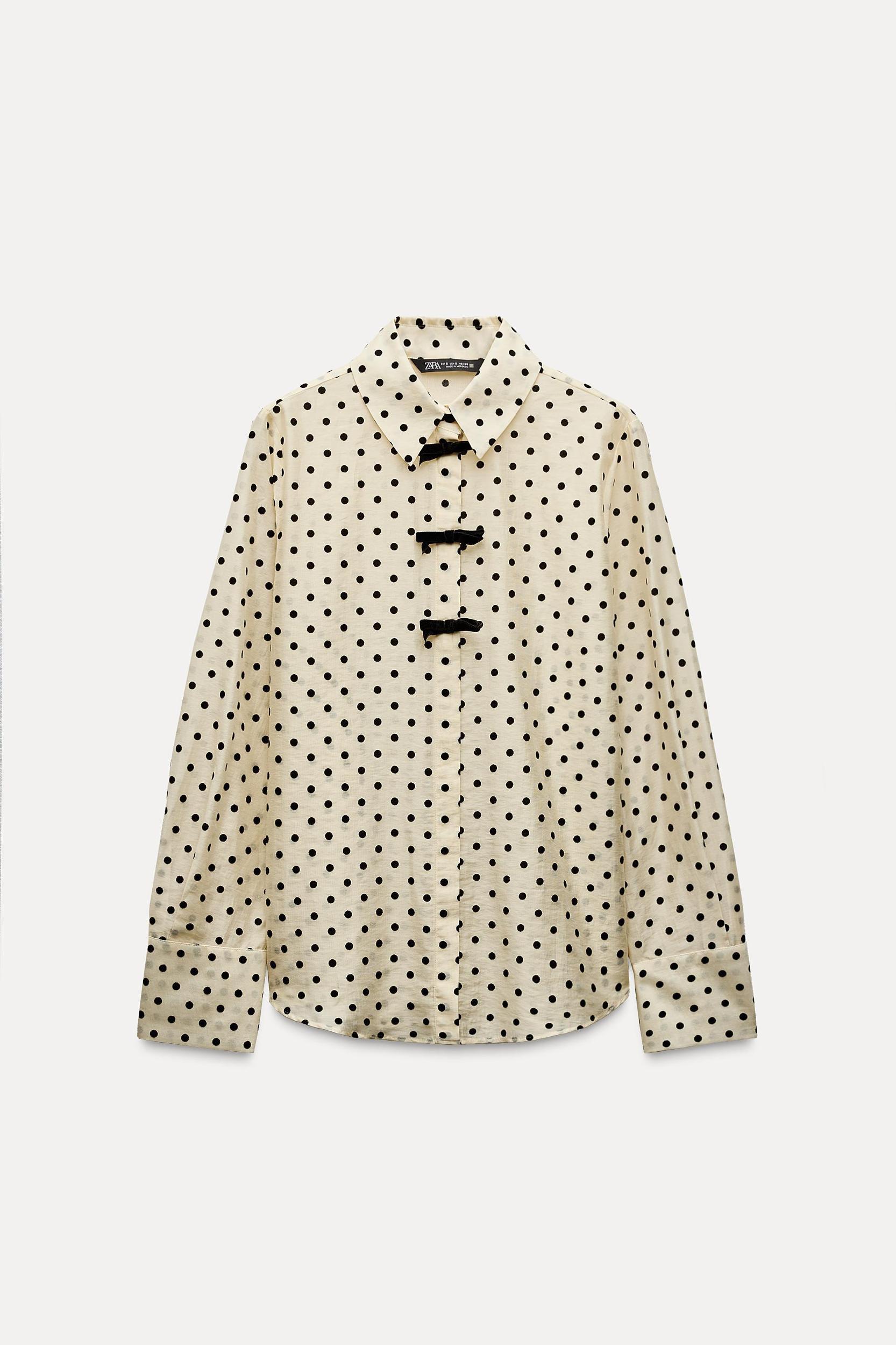 POLKA DOT SHIRT WITH BOWS Product Image