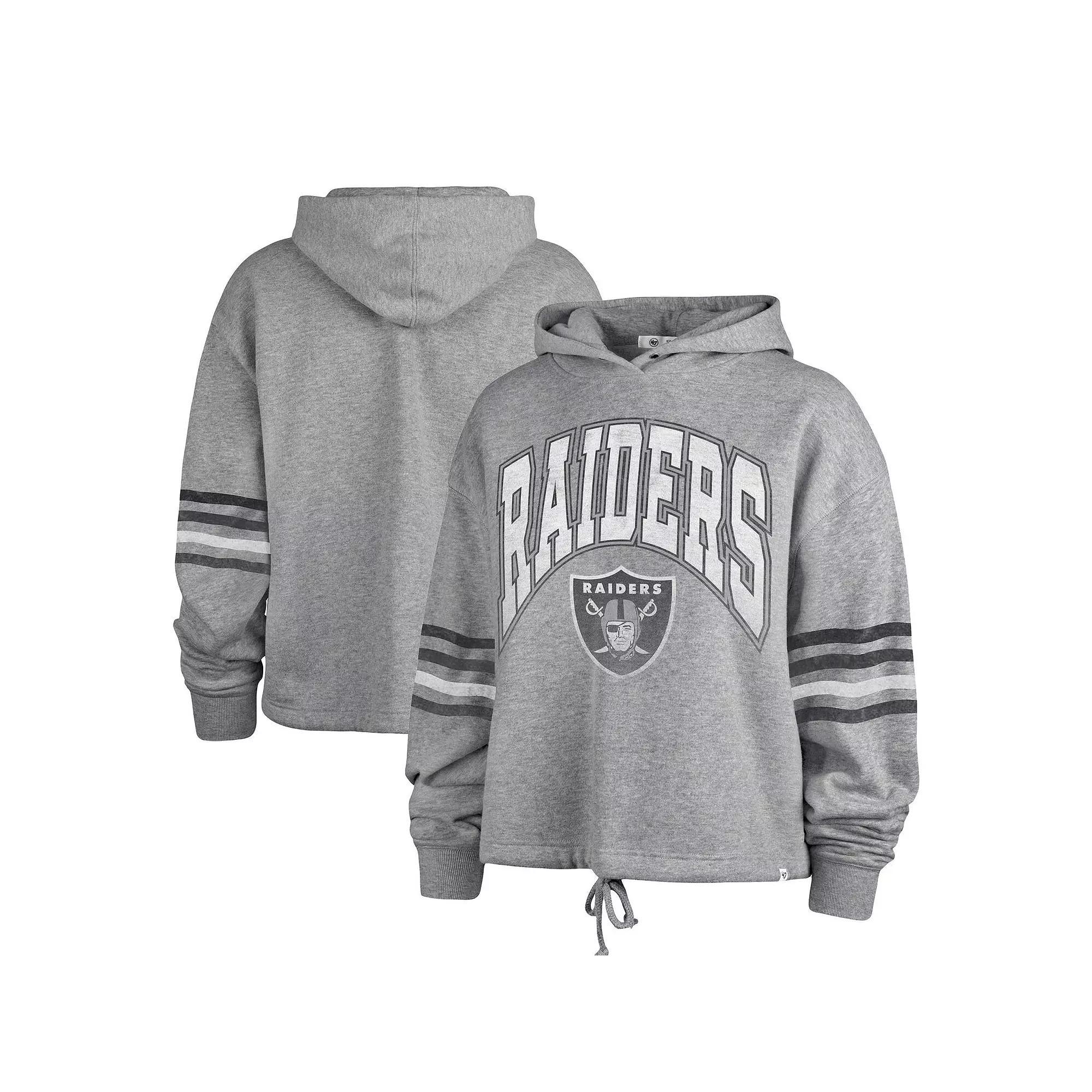 Women's '47 Gray Las Vegas Raiders Upland Bennett Pullover Hoodie, Size: Large, Lvr Grey Product Image