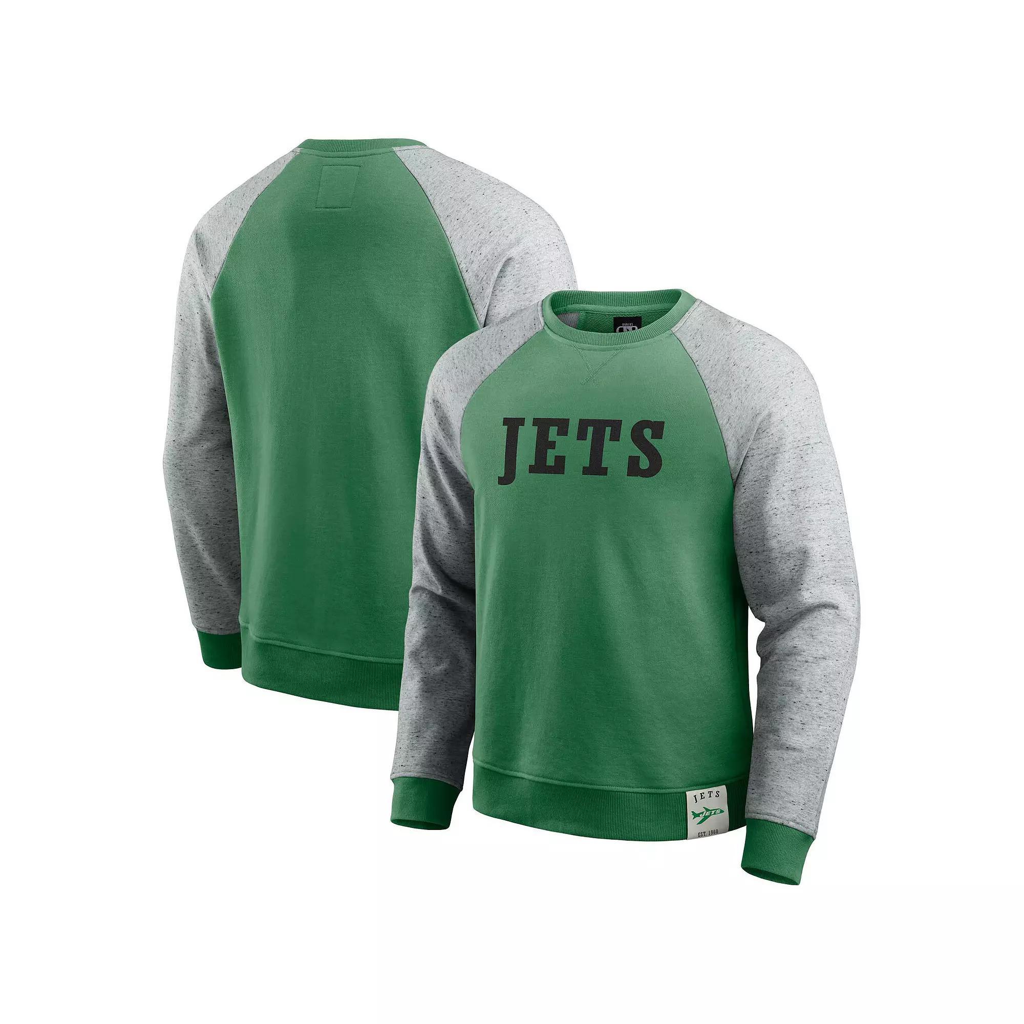 Men's Darius Rucker Collection by Fanatics Red/Heather Gray Atlanta Falcons Colorblock Pullover Sweatshirt, Size: Medium, Grey Product Image