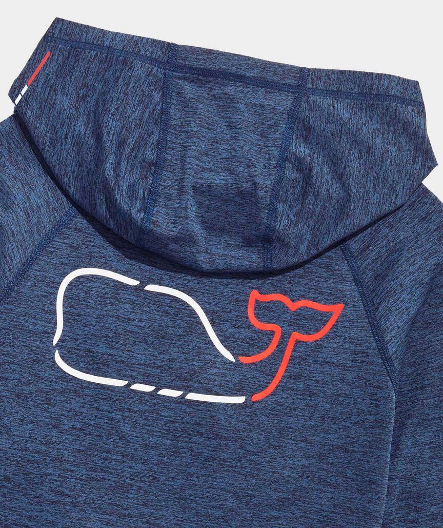 On-The-Go Whale Outline Long-Sleeve Harbor Performance Hoodie Tee Product Image