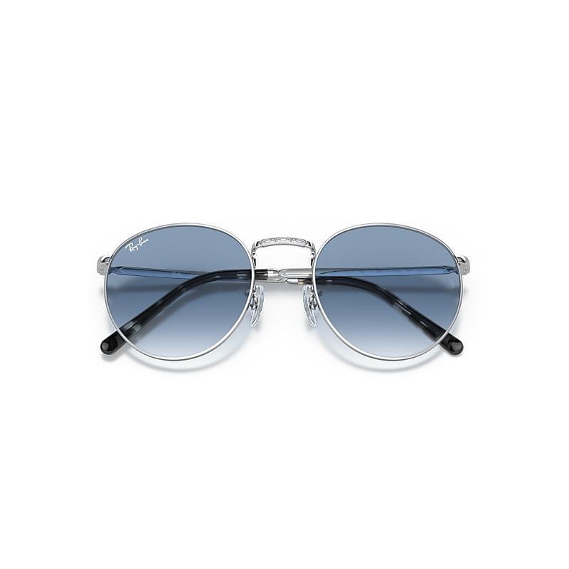 Ray-Ban New Round Sunglasses Frame Blue Lenses Product Image