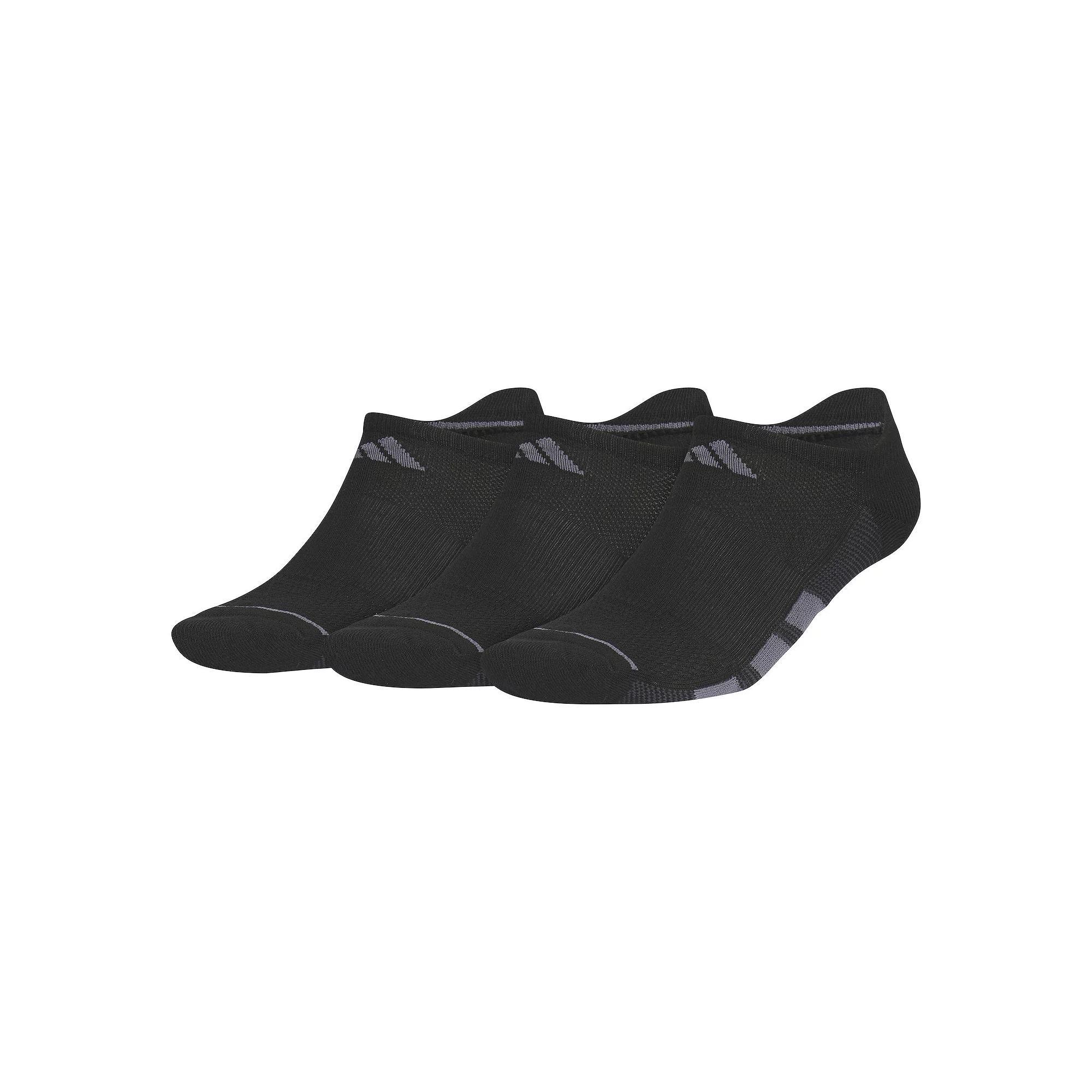 Men's adidas All Day Training 3-Pack No Show Socks, Size: 6-12, Black Night Grey Product Image