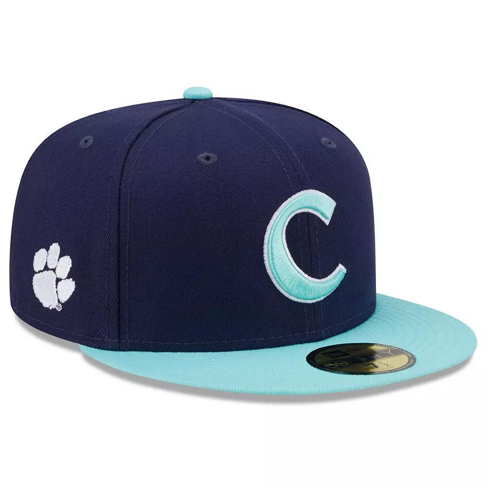 Men's New Era Navy/Light Blue Clemson Tigers 59FIFTY Fitted Hat, Size: 7 Product Image