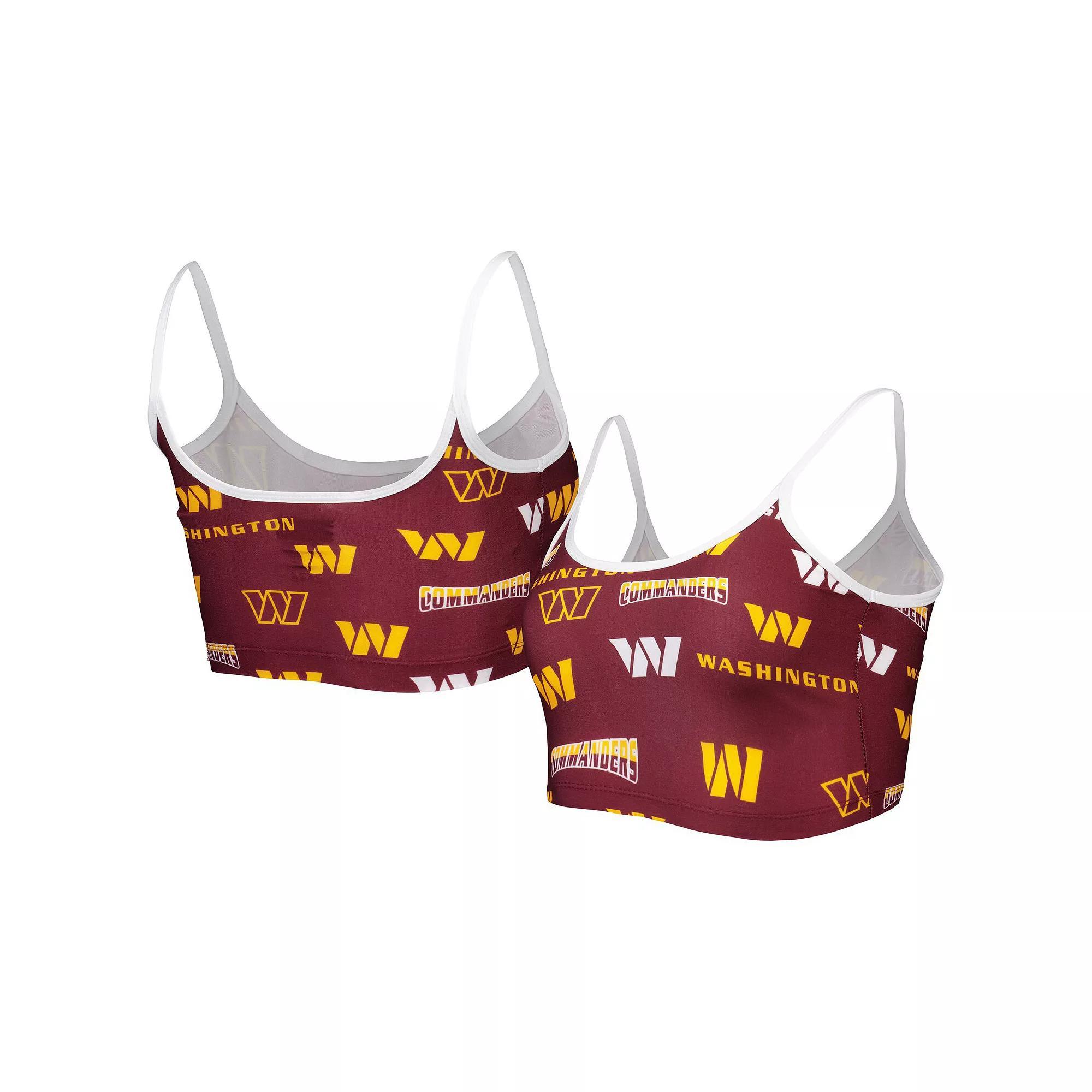 Women's Concepts Sport Burgundy/White Washington Commanders Breakthrough Allover Knit Sports Bra, Size: Medium, Wft Med Re Product Image