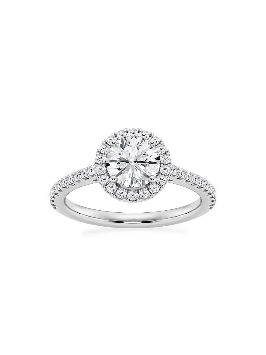Womens 14K White Gold & Round Lab-Grown Diamond Halo Ring/1.30-3.60 TCW Product Image