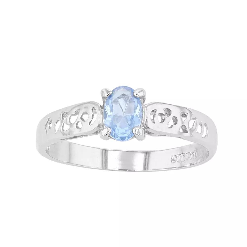 Traditions Jewelry Company Sterling Silver Crystal Birthstone Filigree Ring, Womens September Product Image