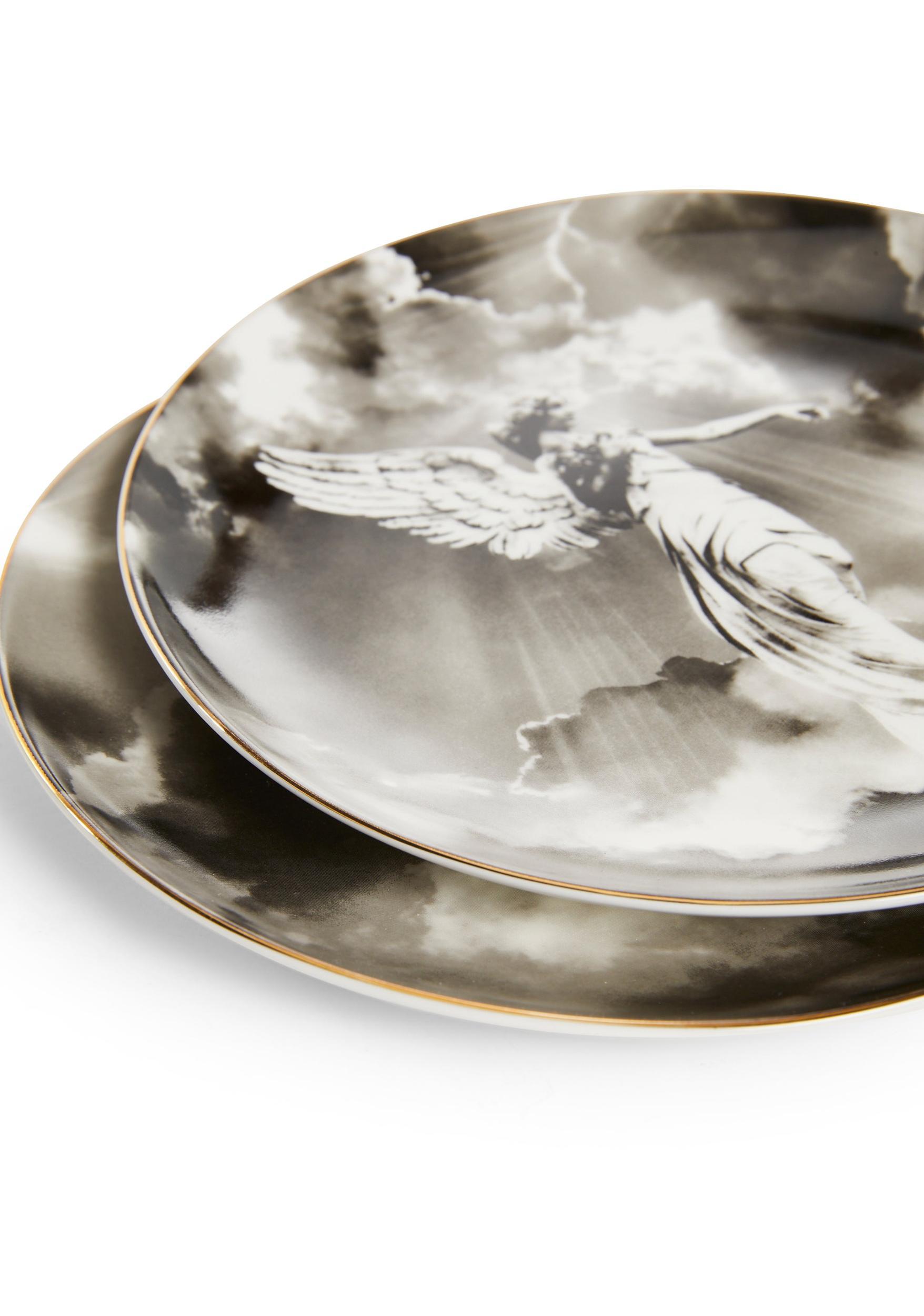 Angel Graphic Gold Trimmed Plate Set Dolls Home - Multi Product Image