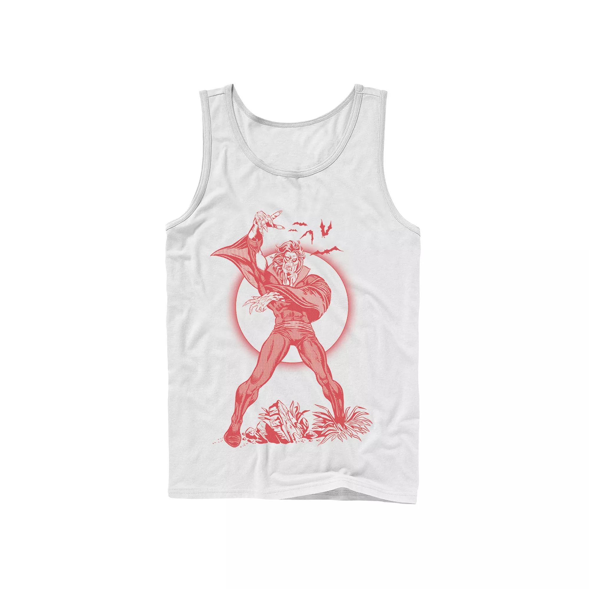 Men's Marvel Morbius Red Portrait Graphic Tank, Size: Large, White Product Image