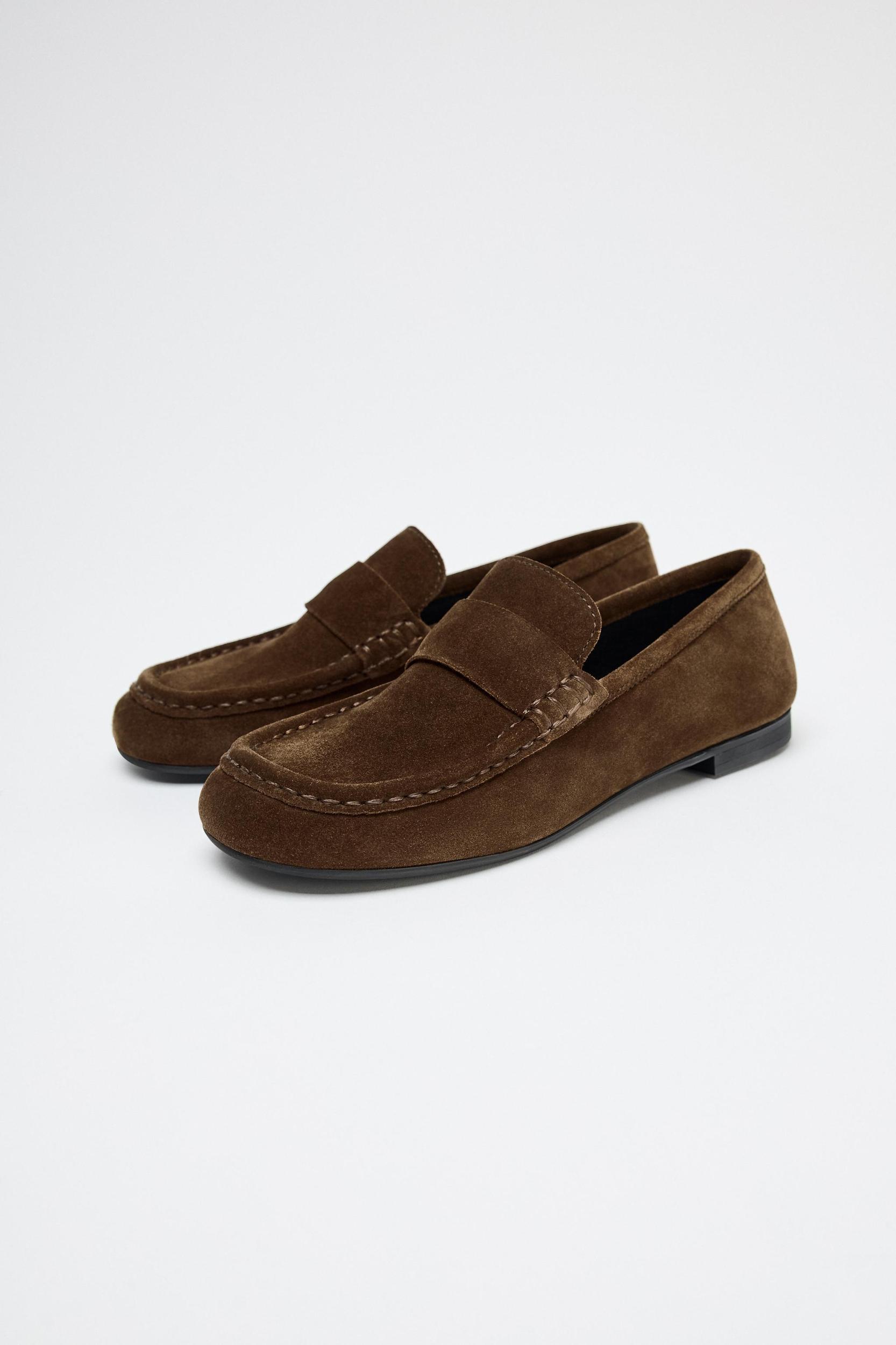 SUEDE PENNY LOAFERS Product Image