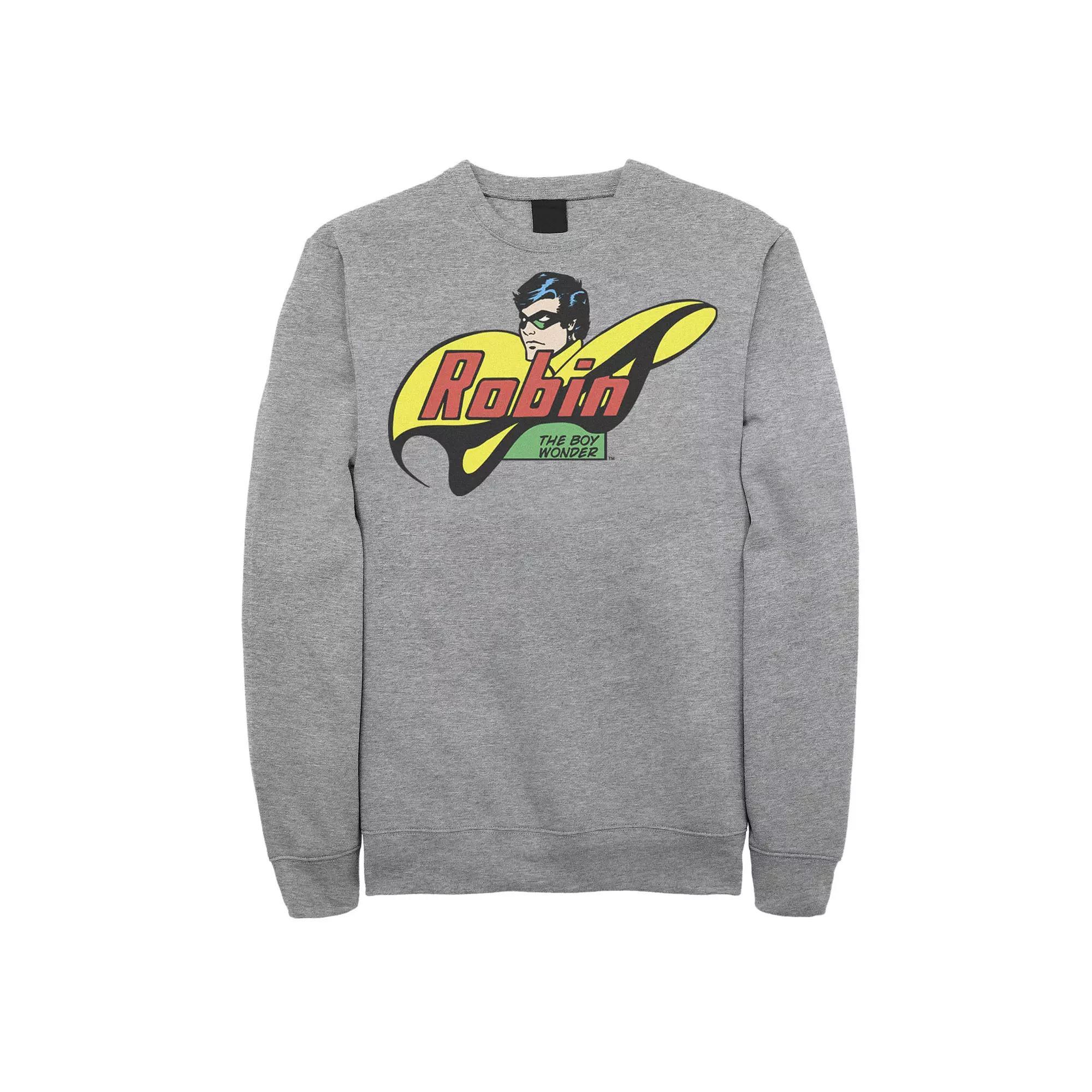 Men's DC Comics Robin The Boy Wonder Comic Sweatshirt, Size: XL, Athletic Grey Product Image