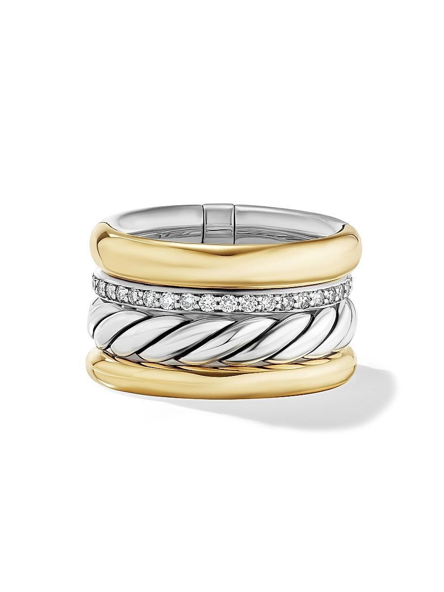 Womens DY Mercer Multi Row Ring in Sterling Silver Product Image