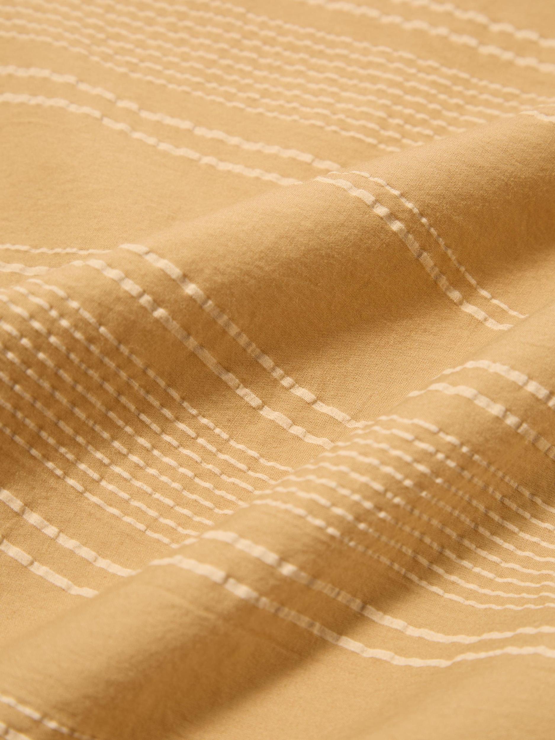 Universal Works Minari Shirt in Sand Textured Stripe Product Image