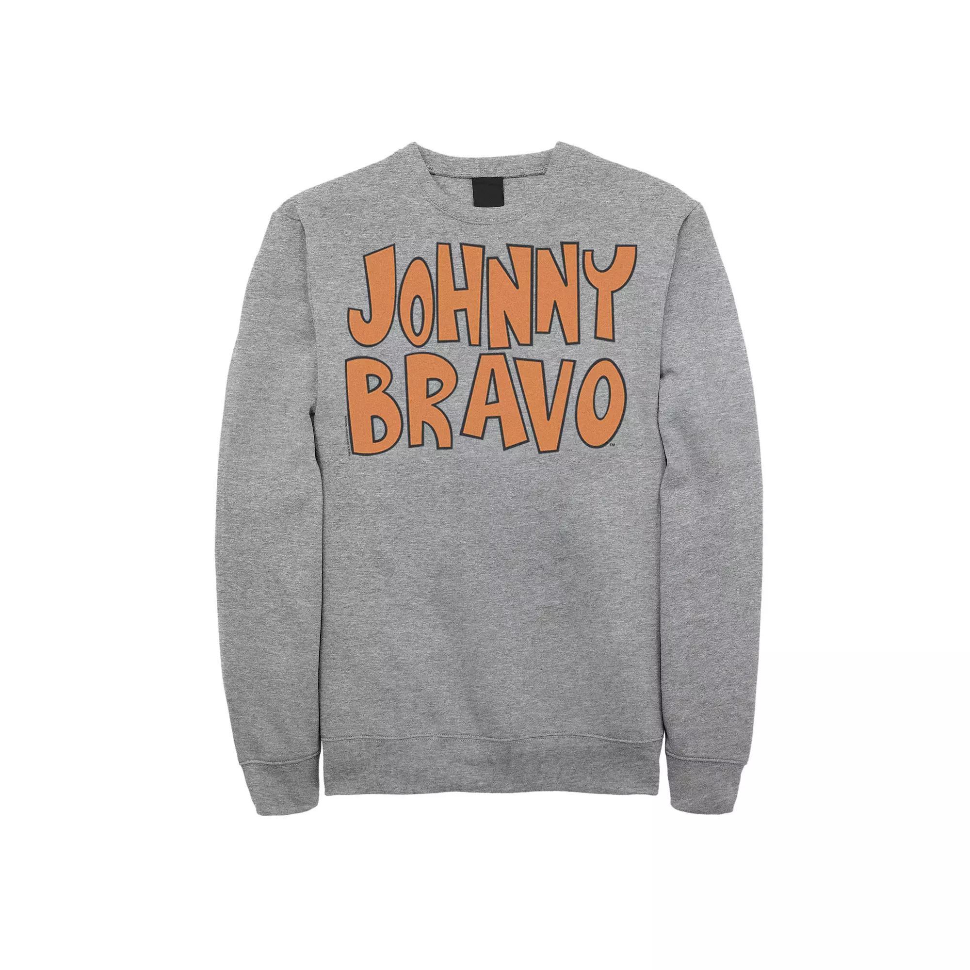 Mens Cartoon Network Johnny Bravo Logo Sweatshirt Grey Heather Product Image