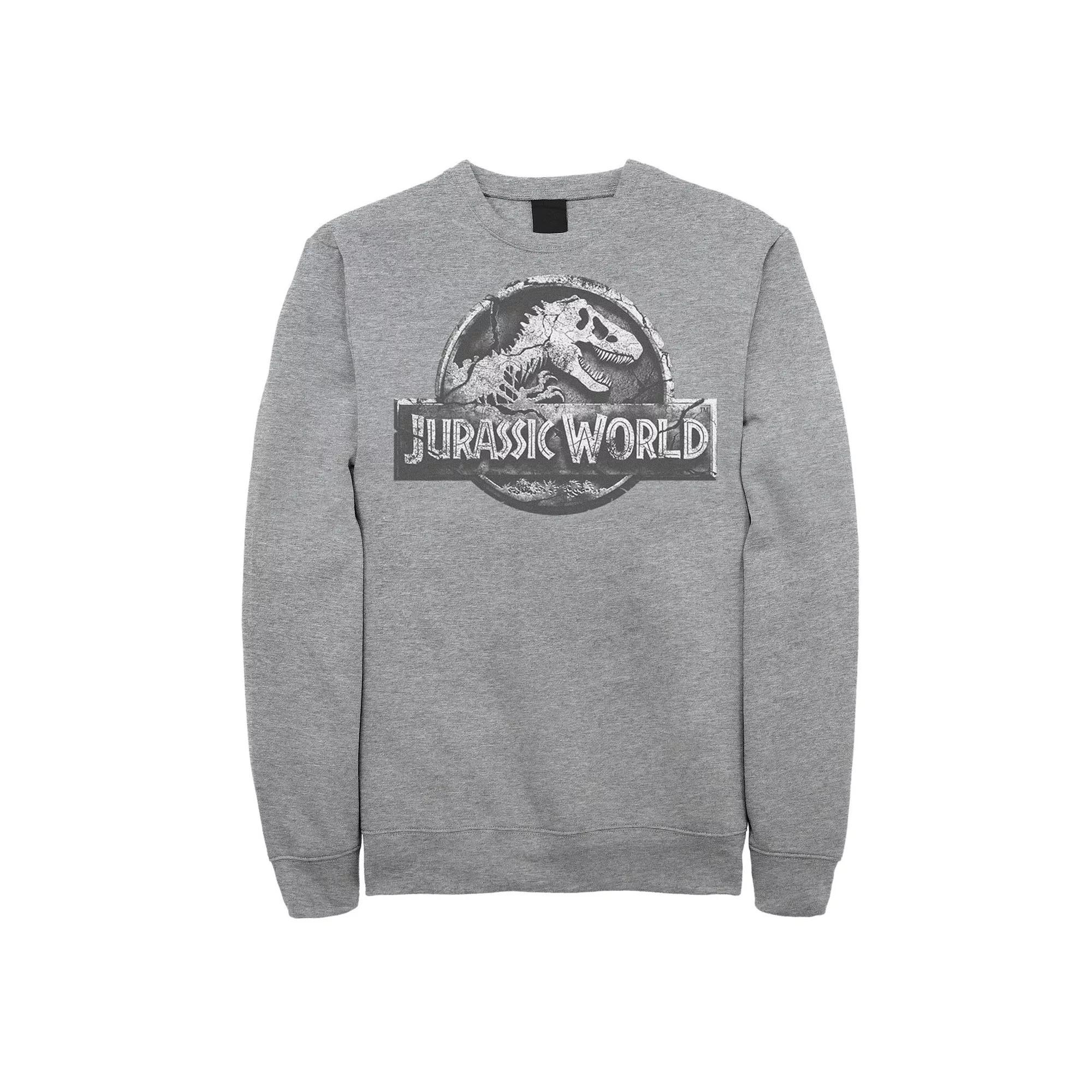 Men's Jurassic World Two Return Stone Logo Sweatshirt, Size: XXL, Athletic Grey Product Image