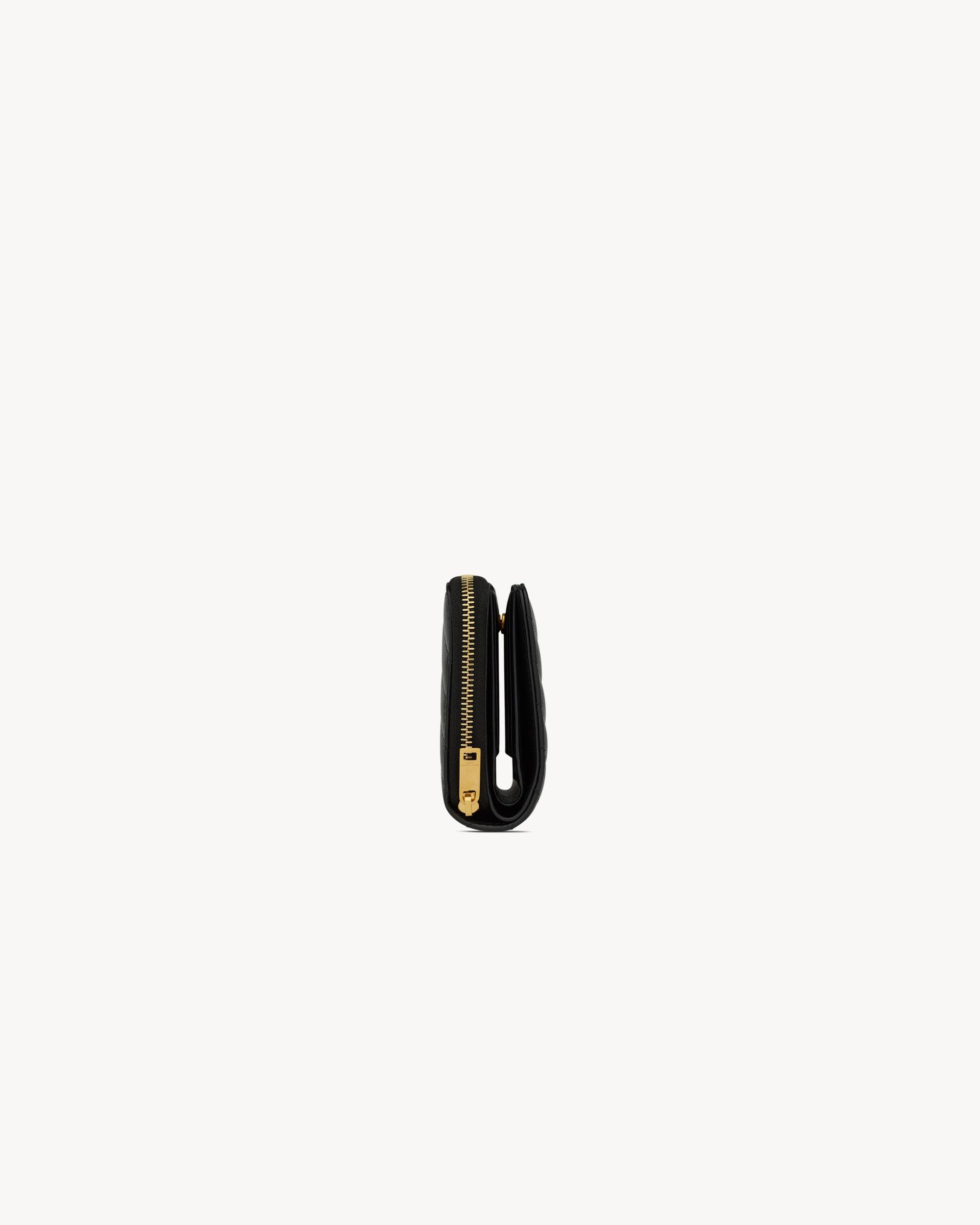 CASSANDRE MATELASSÉ compact zip-around wallet in lambskin Product Image