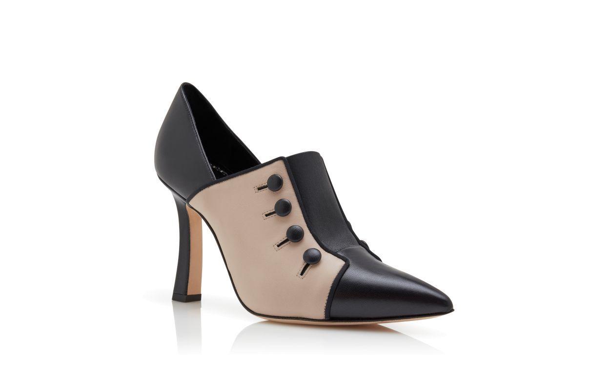 SISYGAMBIS Beige Nappa Leather Shoe Booties Product Image