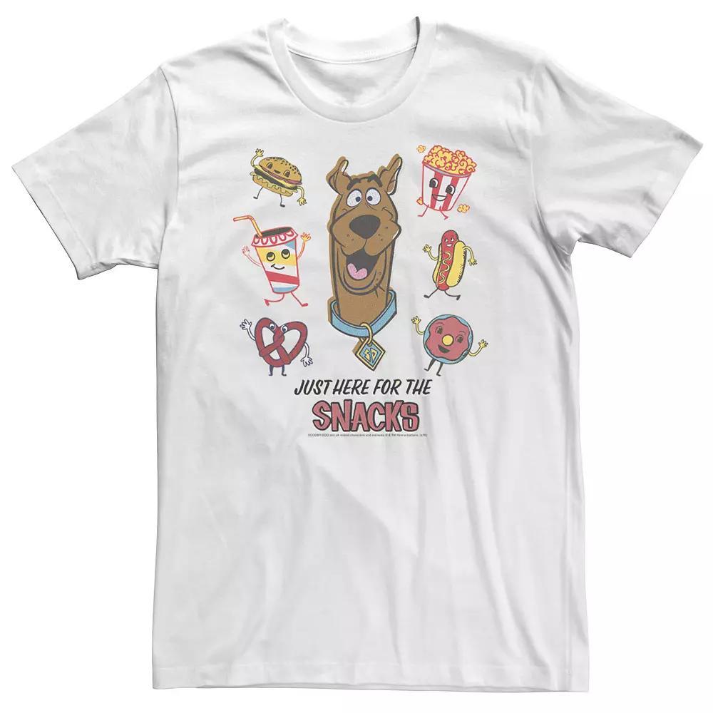 Big & Tall Scooby-Doo "Just Here For The Snacks" Tee, Men's, Size: XXL Tall, White Product Image