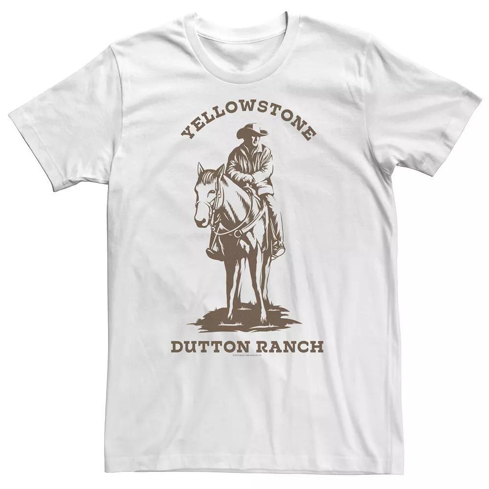 Big & Tall Yellowstone Dutton Ranch Montana John Dutton Logo C2 Tee, Men's, Size: 3XL Tall, White Product Image