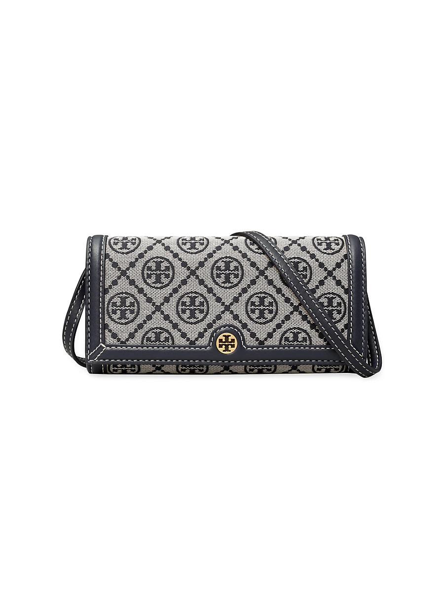 Womens T Monogram Jacquard Crossbody Wallet Product Image