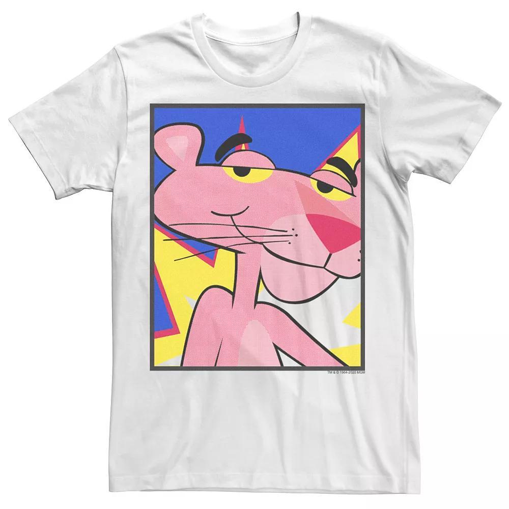 Men's The Pink Panther Comic Style Portrait Tee, Size: XXL, White Product Image