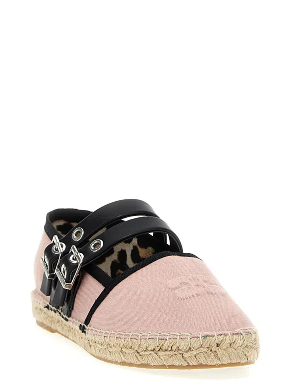 GANNI Espadrilles Straps In Pink Product Image